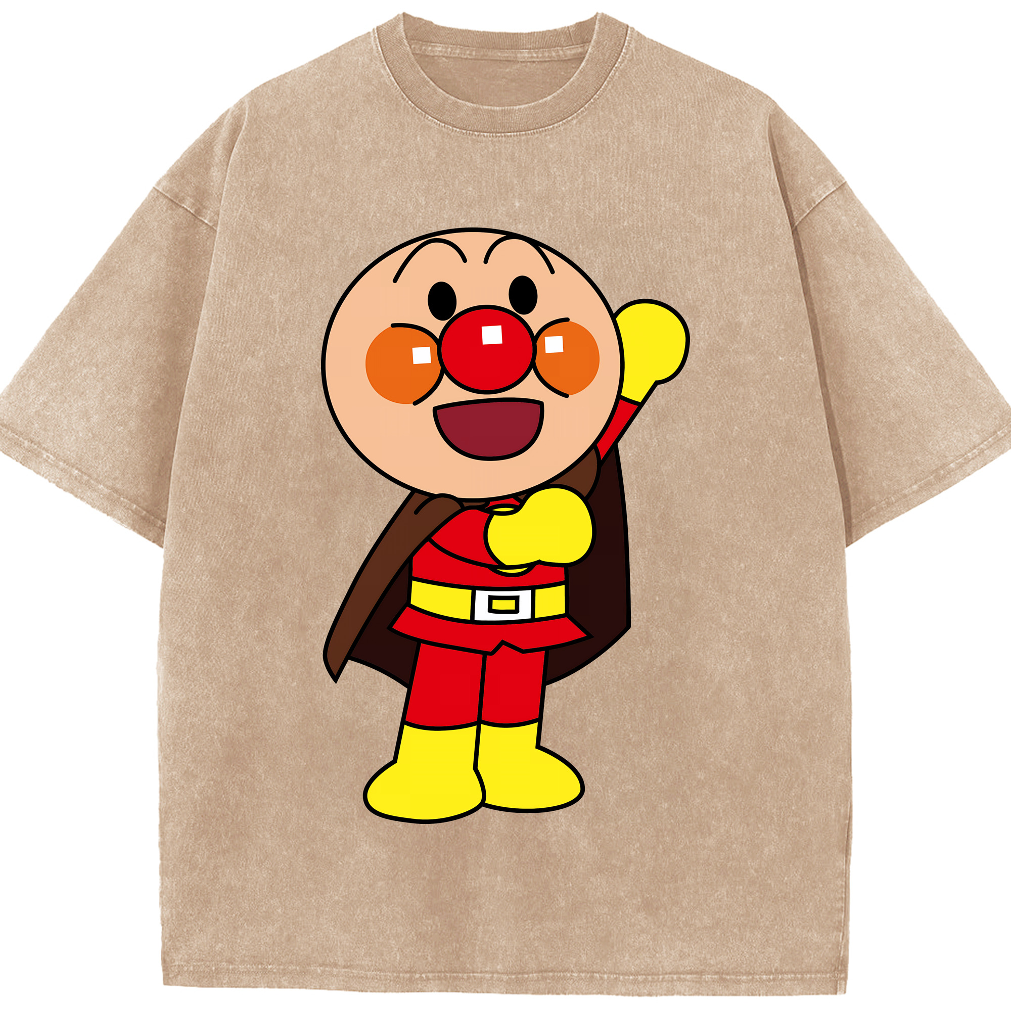 （画像用） アンパンマン Anpanman 綿100% ヴィンテージ風 半袖Tシャツ（フロントプリント）