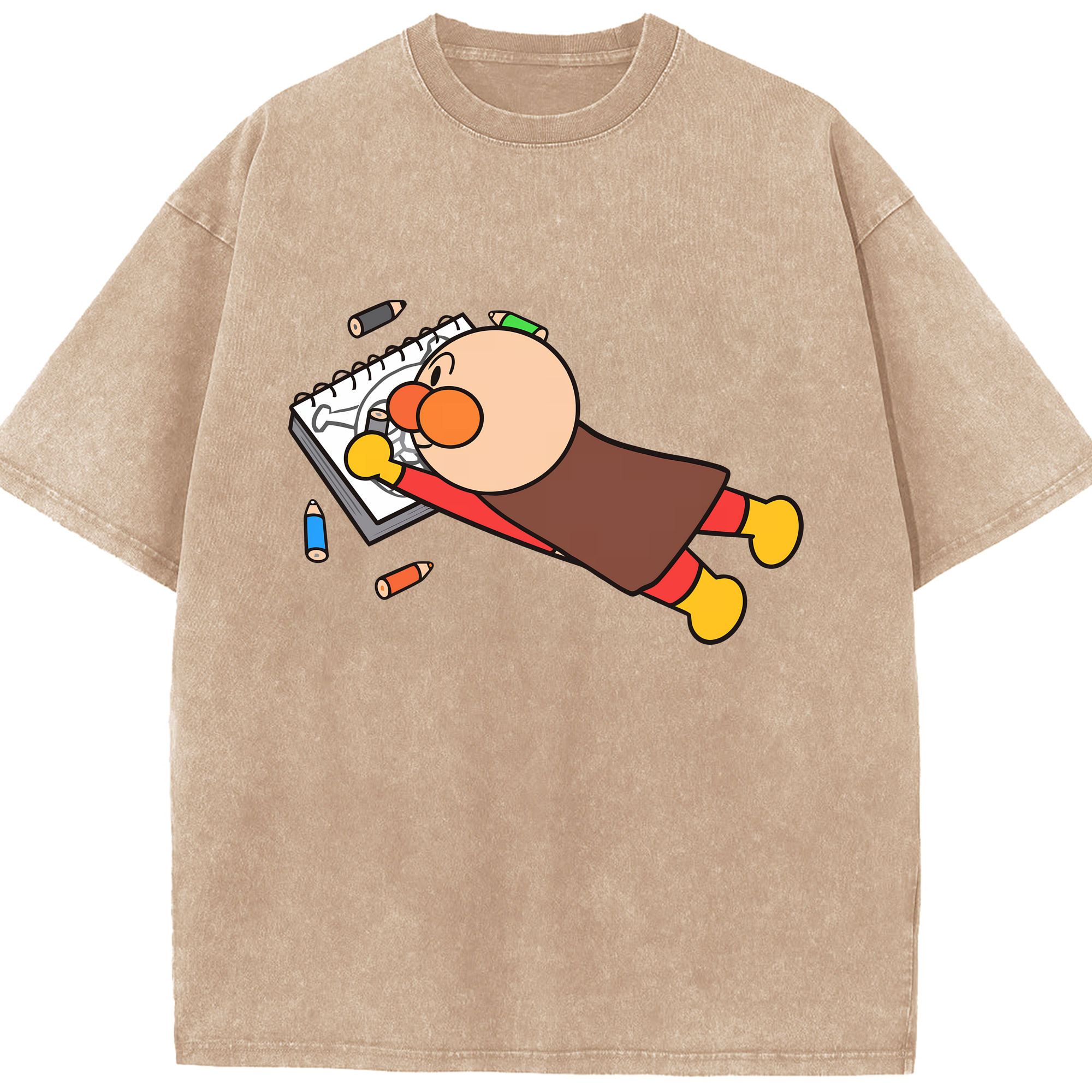 （画像用） アンパンマン Anpanman 綿100% ヴィンテージ風 半袖Tシャツ（フロントプリント）