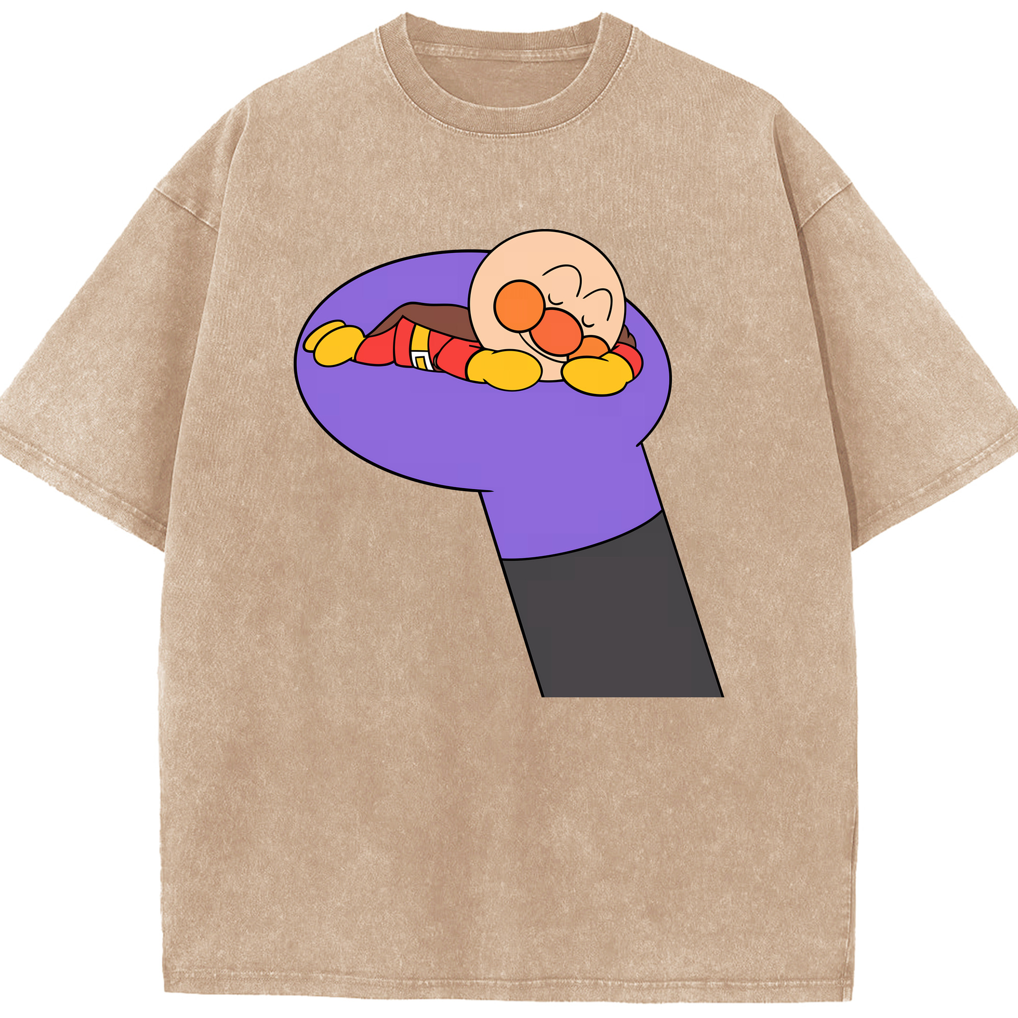 （画像用） アンパンマン Anpanman 綿100% ヴィンテージ風 半袖Tシャツ（フロントプリント）