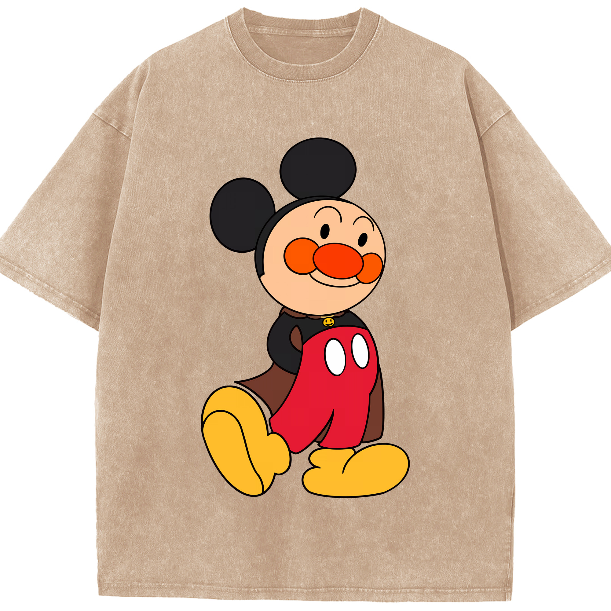 （画像用） アンパンマン Anpanman 綿100% ヴィンテージ風 半袖Tシャツ（フロントプリント）