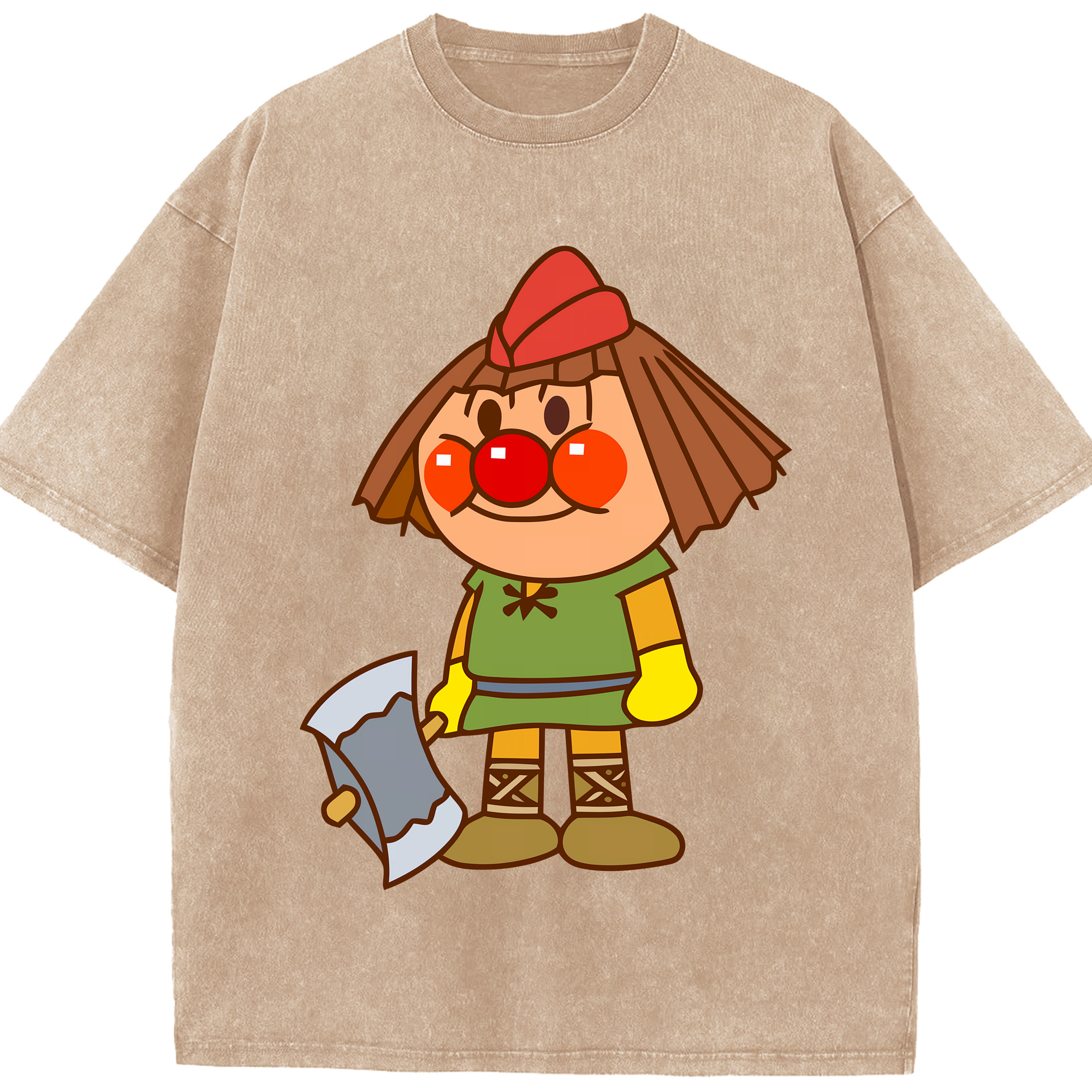 （画像用） アンパンマン Anpanman 綿100% ヴィンテージ風 半袖Tシャツ（フロントプリント）