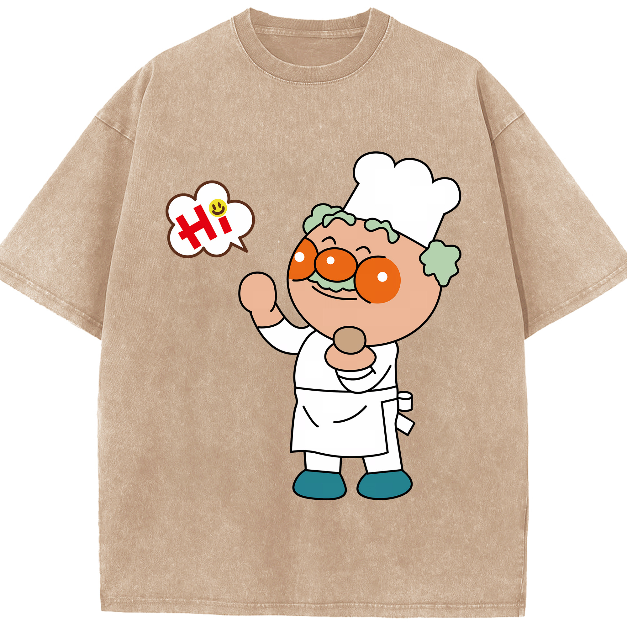 （画像用） アンパンマン Anpanman 綿100% ヴィンテージ風 半袖Tシャツ（フロントプリント）