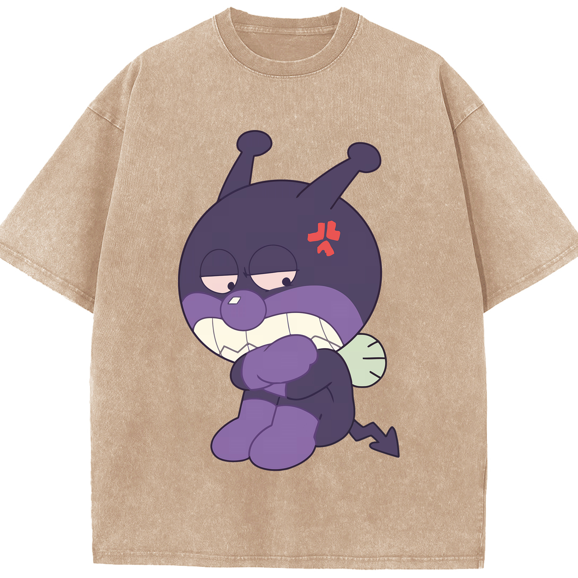 （画像用） アンパンマン Anpanman 綿100% ヴィンテージ風 半袖Tシャツ（フロントプリント）