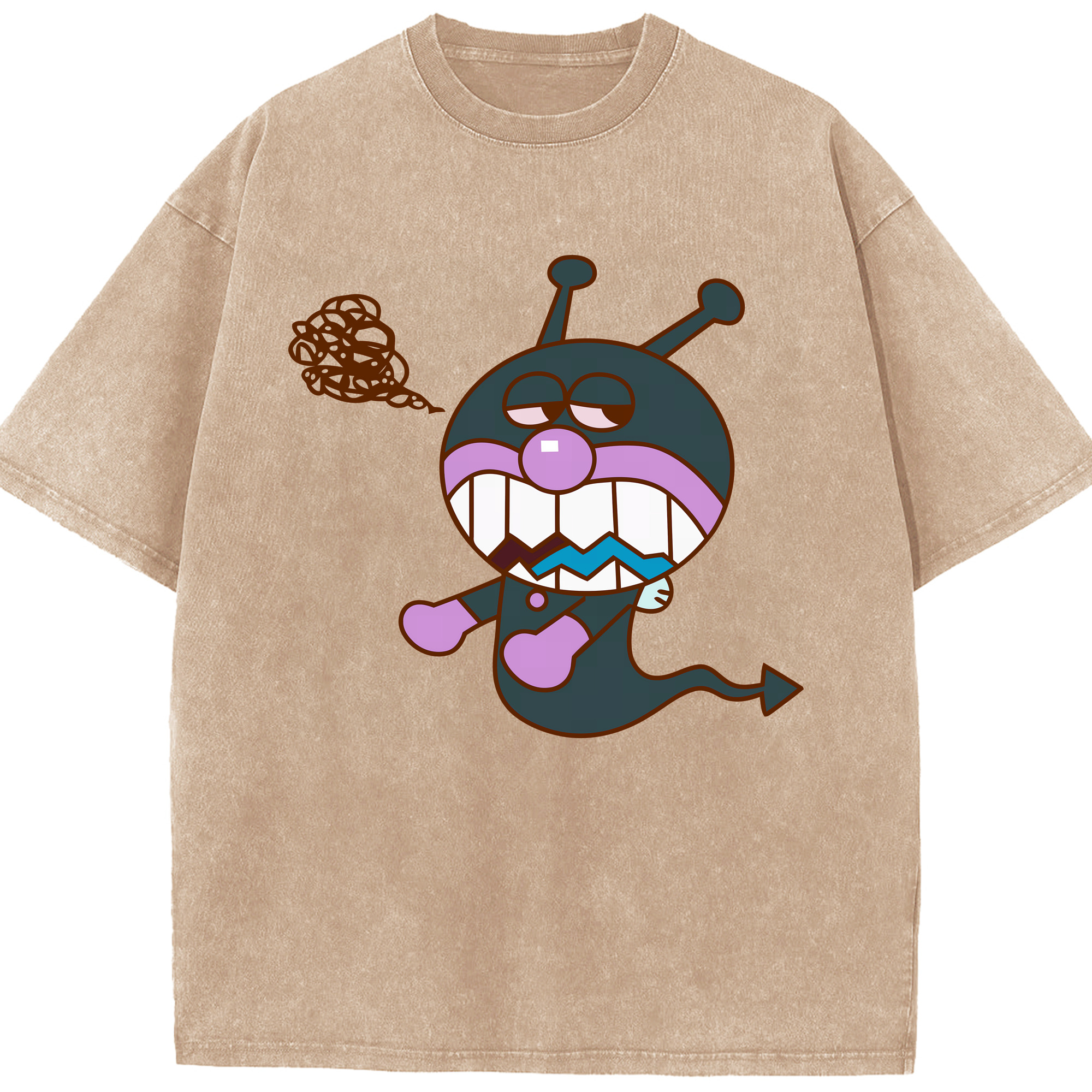 （画像用） アンパンマン Anpanman 綿100% ヴィンテージ風 半袖Tシャツ（フロントプリント）