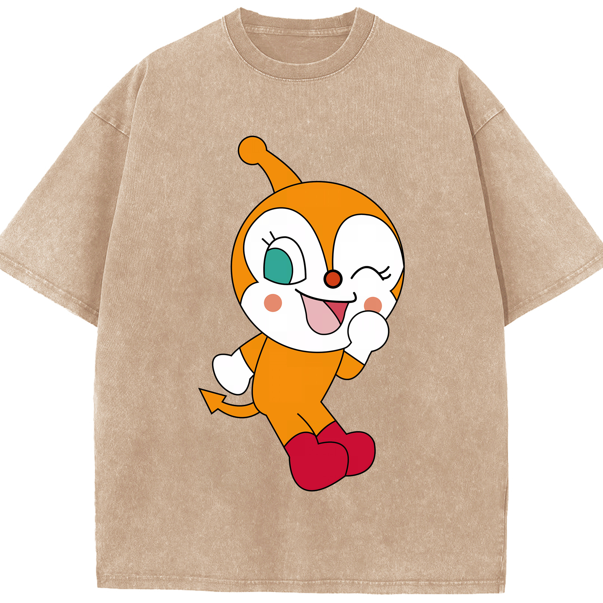 （画像用） アンパンマン Anpanman 綿100% ヴィンテージ風 半袖Tシャツ（フロントプリント）