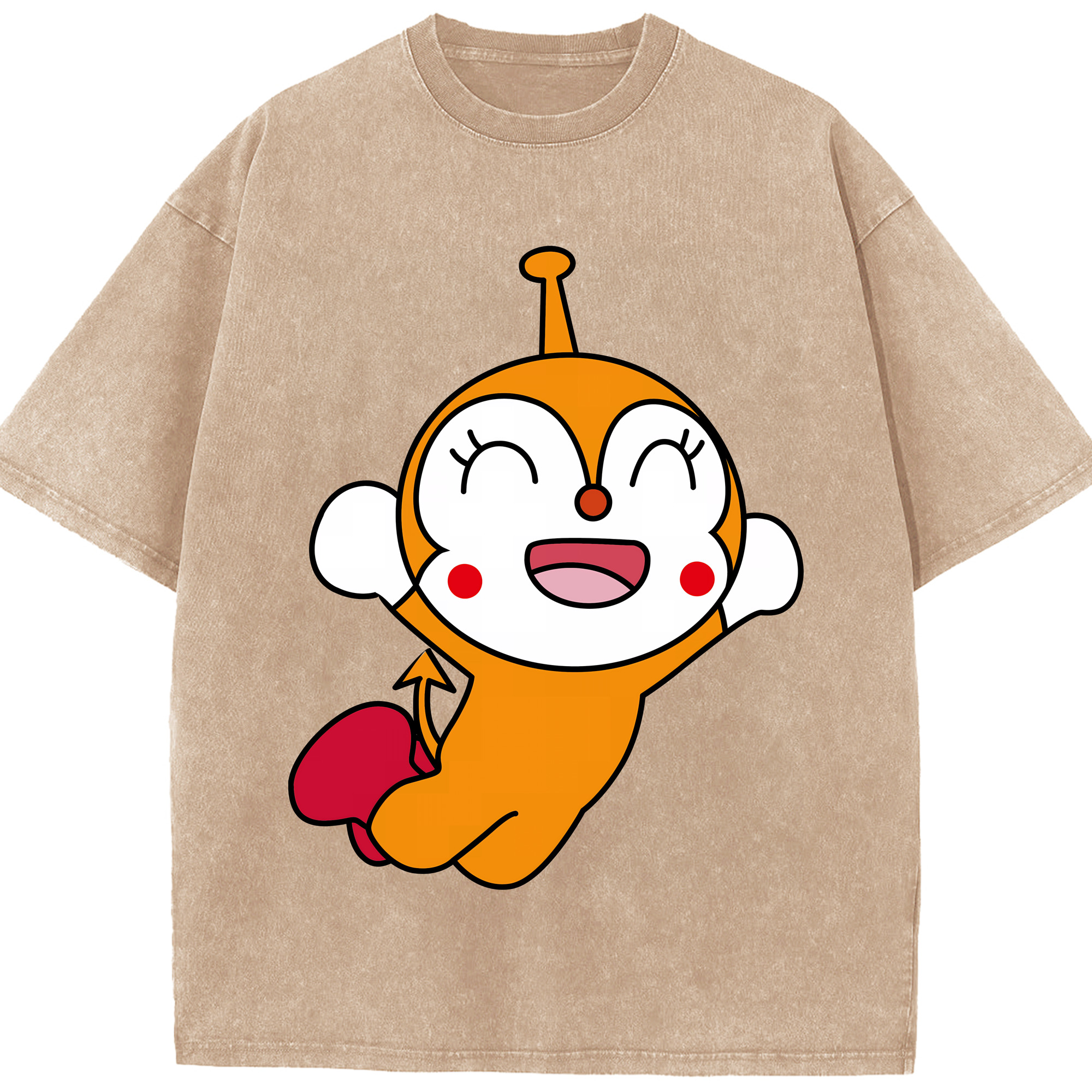 （画像用） アンパンマン Anpanman 綿100% ヴィンテージ風 半袖Tシャツ（フロントプリント）