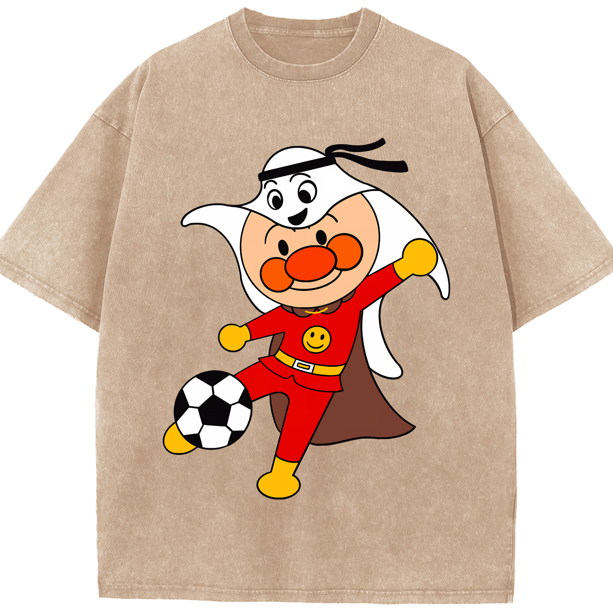 （画像用） アンパンマン Anpanman 綿100% ヴィンテージ風 半袖Tシャツ（フロントプリント）