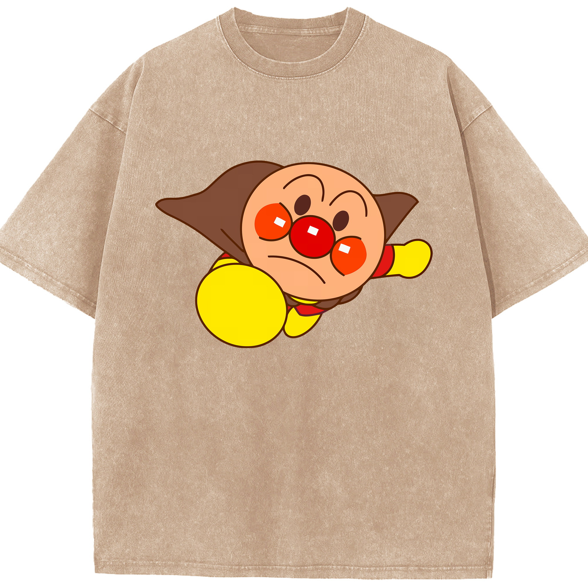 （画像用） アンパンマン Anpanman 綿100% ヴィンテージ風 半袖Tシャツ（フロントプリント）