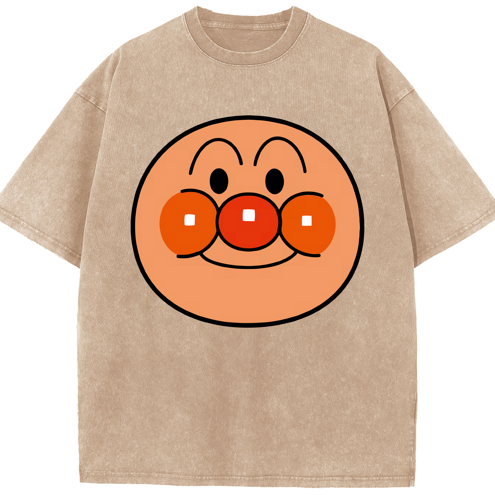 （画像用） アンパンマン Anpanman 綿100% ヴィンテージ風 半袖Tシャツ（フロントプリント）