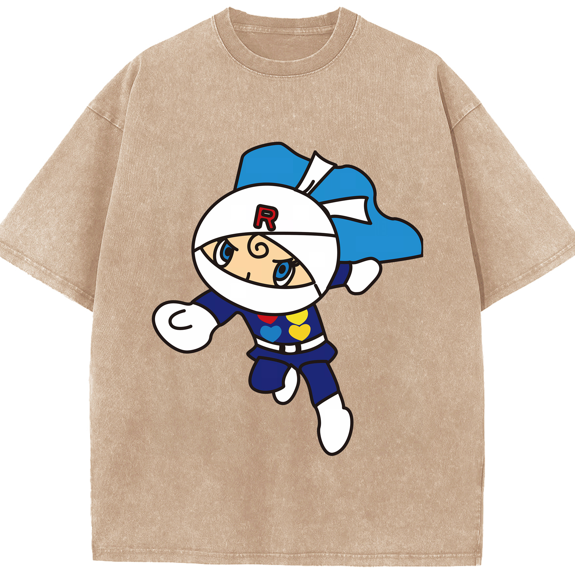 （画像用） アンパンマン Anpanman 綿100% ヴィンテージ風 半袖Tシャツ（フロントプリント）