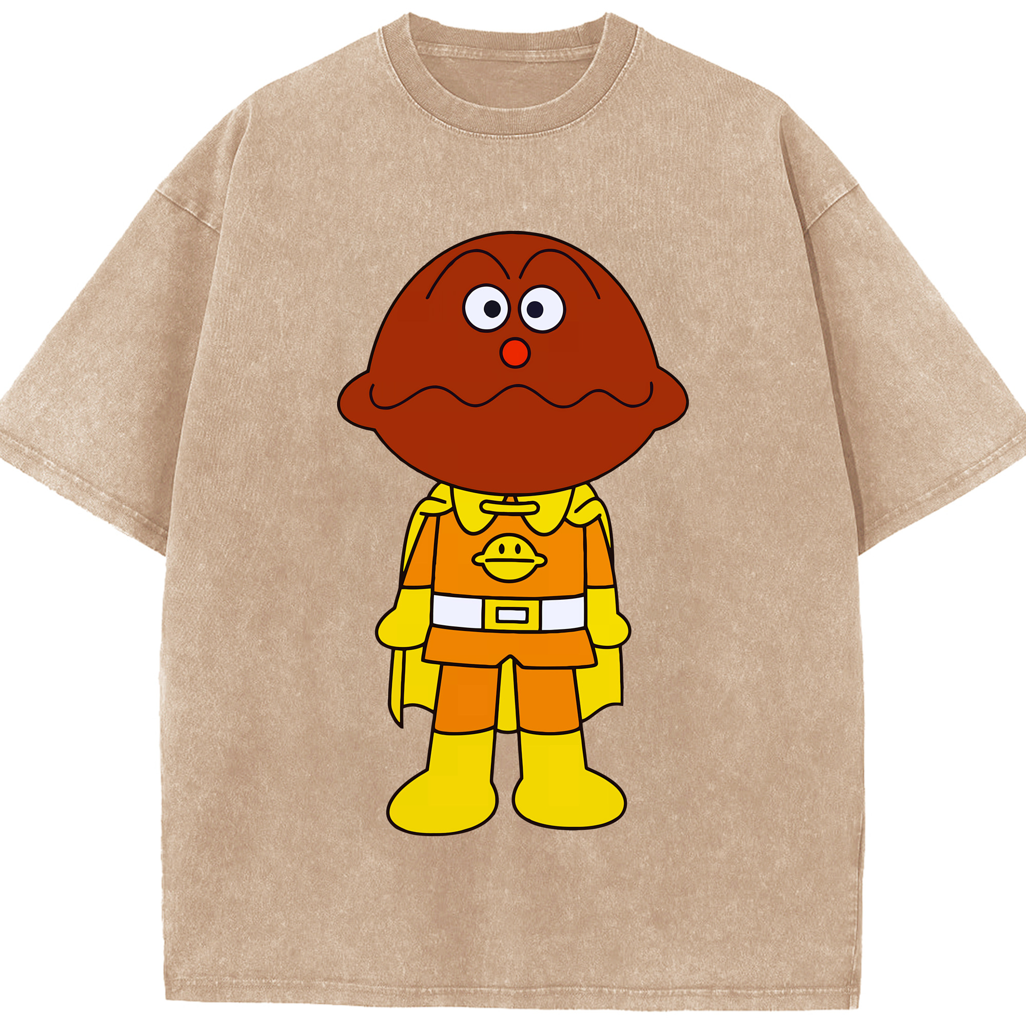 （画像用） アンパンマン Anpanman 綿100% ヴィンテージ風 半袖Tシャツ（フロントプリント）