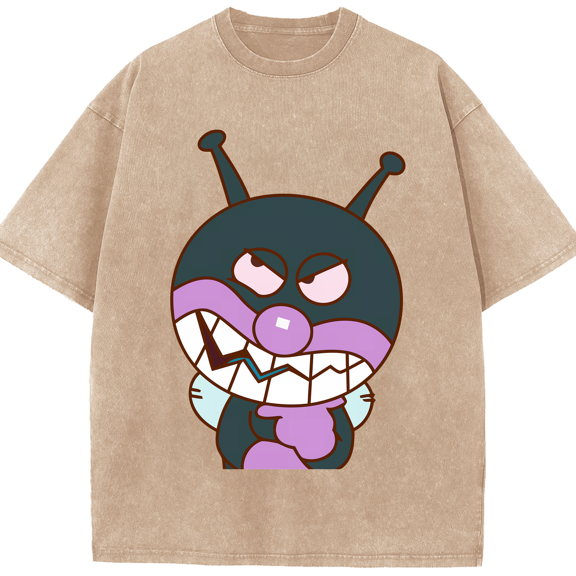 （画像用） アンパンマン Anpanman 綿100% ヴィンテージ風 半袖Tシャツ（フロントプリント）