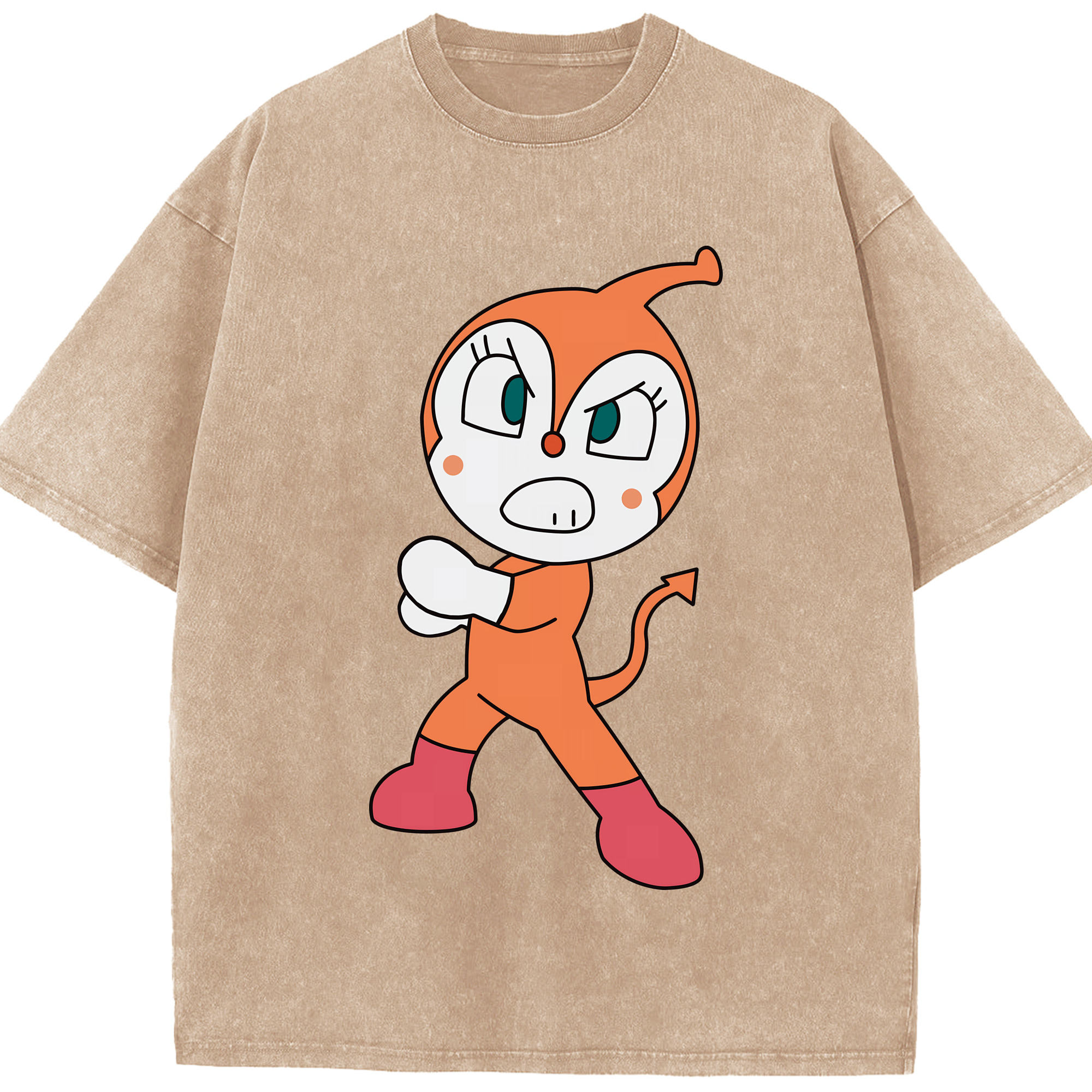 （画像用） アンパンマン Anpanman 綿100% ヴィンテージ風 半袖Tシャツ（フロントプリント）