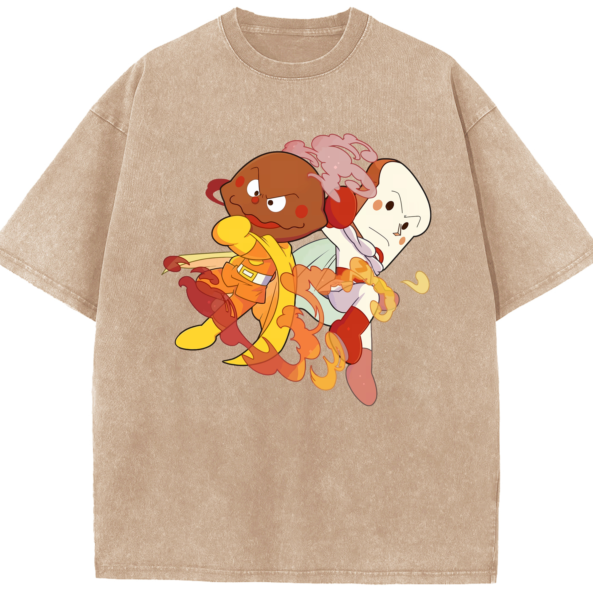 （画像用） アンパンマン Anpanman 綿100% ヴィンテージ風 半袖Tシャツ（フロントプリント）