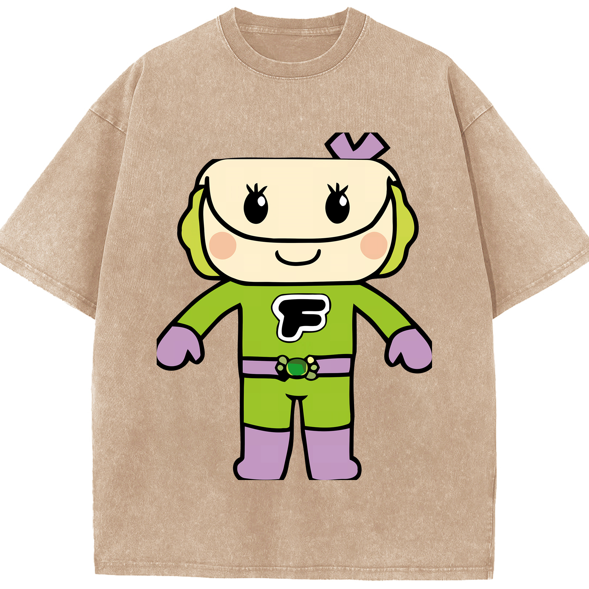 （画像用） アンパンマン Anpanman 綿100% ヴィンテージ風 半袖Tシャツ（フロントプリント）