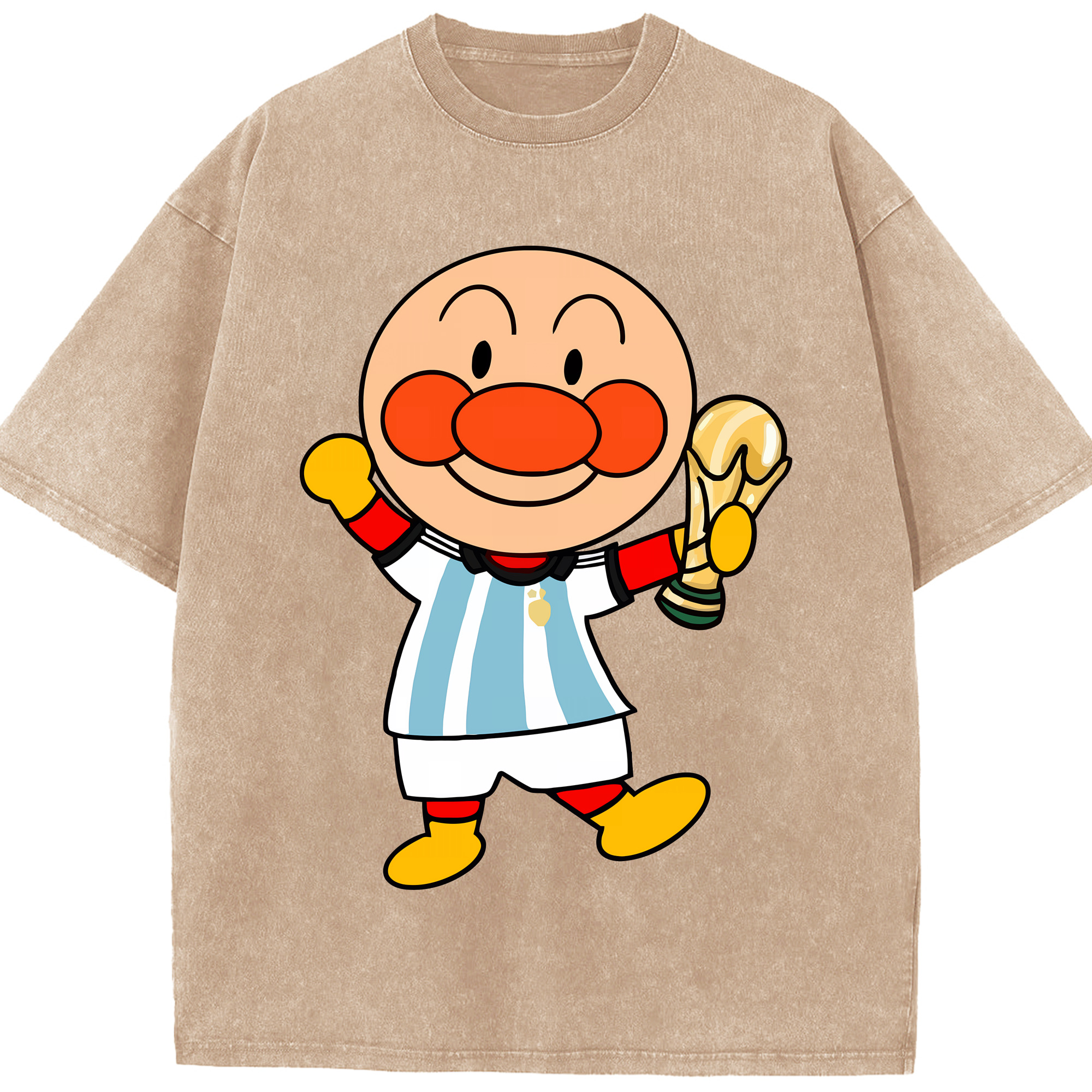 （画像用） アンパンマン Anpanman 綿100% ヴィンテージ風 半袖Tシャツ（フロントプリント）