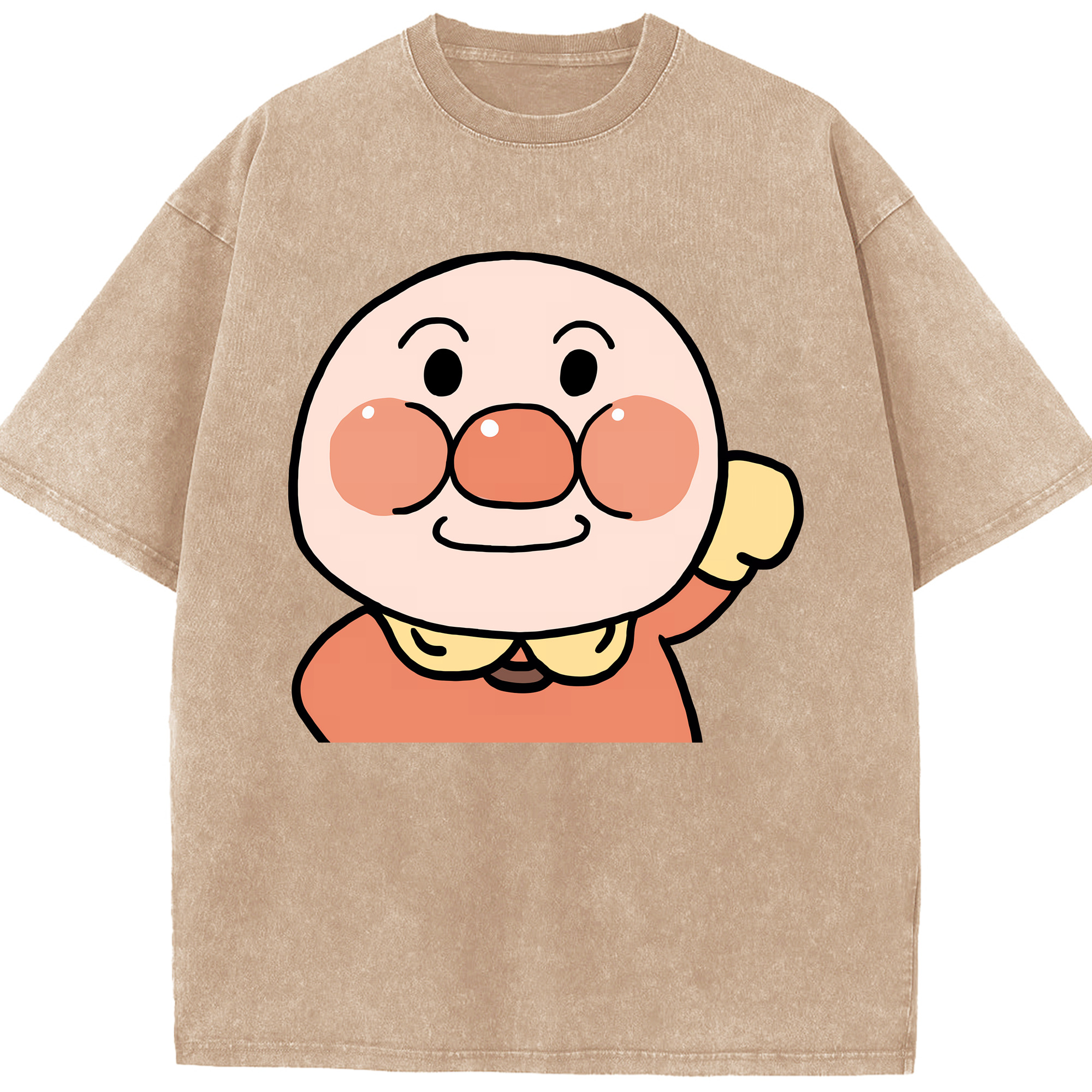 （画像用） アンパンマン Anpanman 綿100% ヴィンテージ風 半袖Tシャツ（フロントプリント）