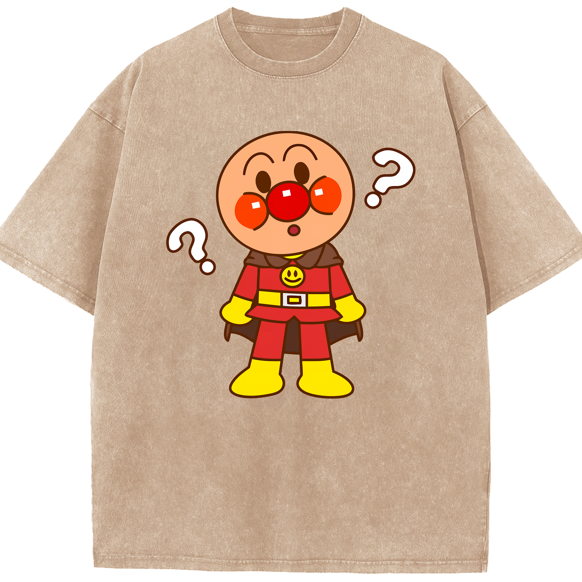 （画像用） アンパンマン Anpanman 綿100% ヴィンテージ風 半袖Tシャツ（フロントプリント）