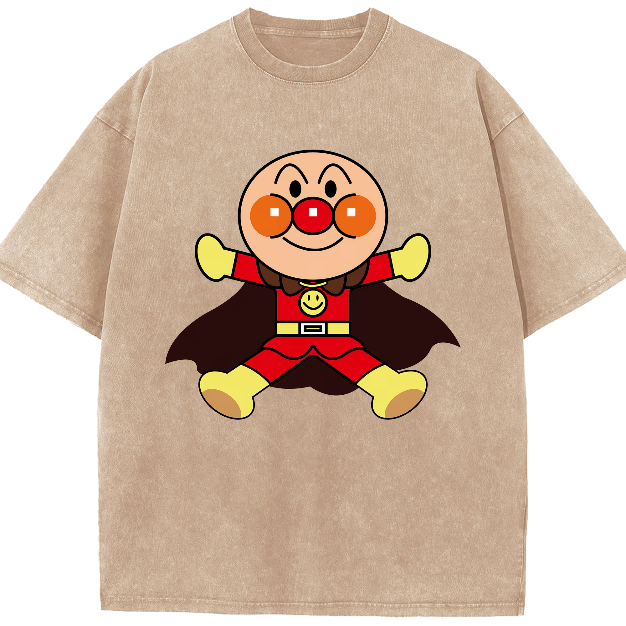 （画像用） アンパンマン Anpanman 綿100% ヴィンテージ風 半袖Tシャツ（フロントプリント）