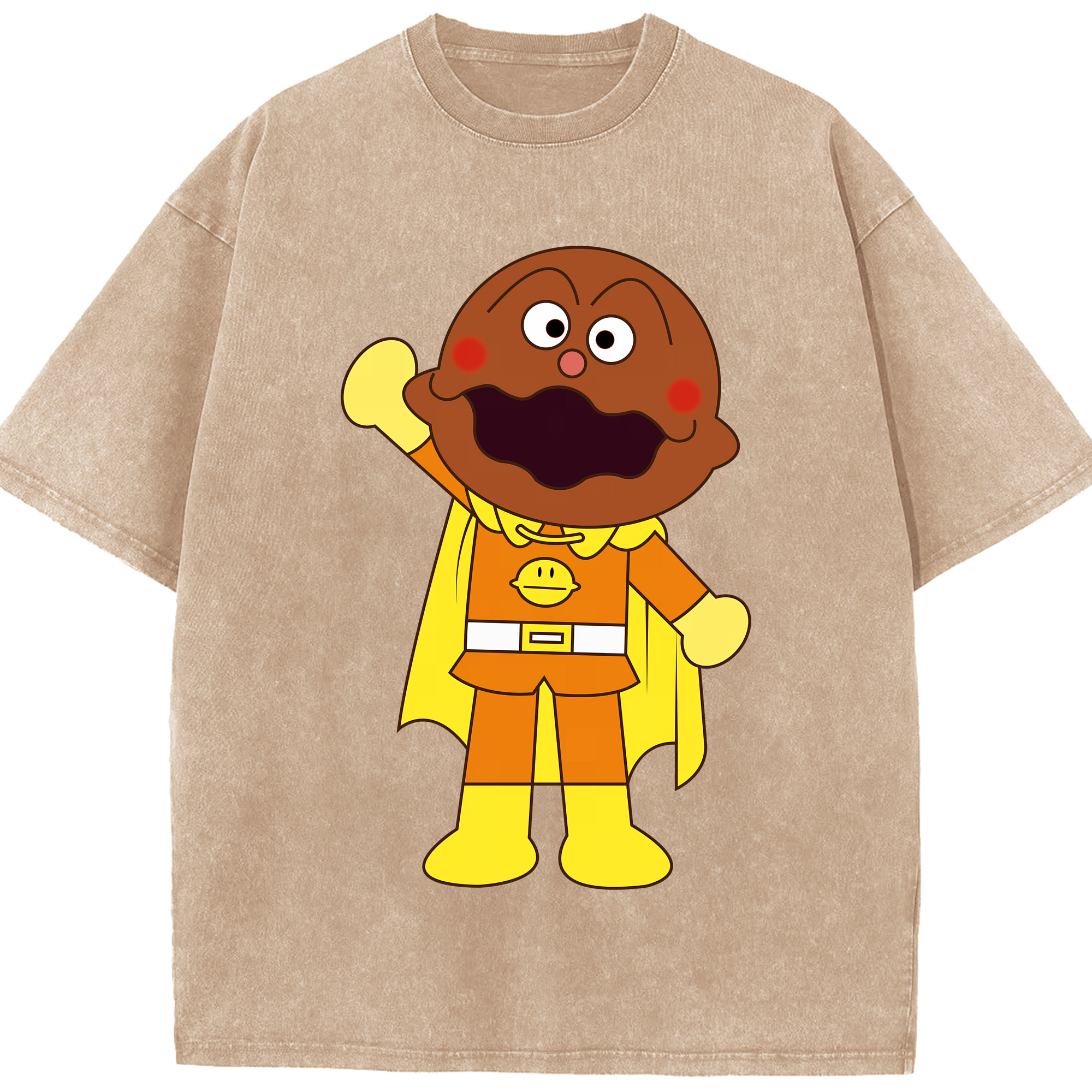 （画像用） アンパンマン Anpanman 綿100% ヴィンテージ風 半袖Tシャツ（フロントプリント）