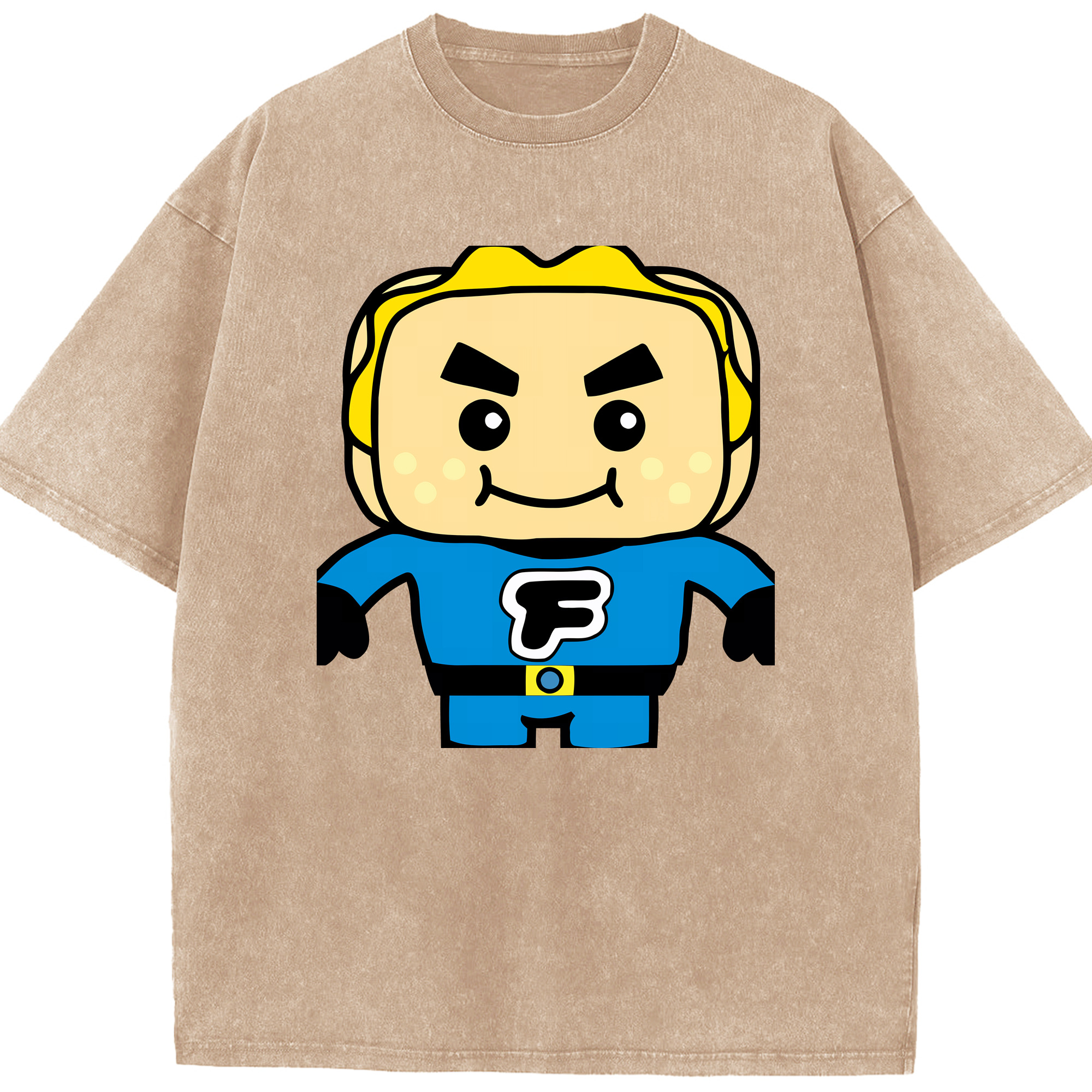 （画像用） アンパンマン Anpanman 綿100% ヴィンテージ風 半袖Tシャツ（フロントプリント）