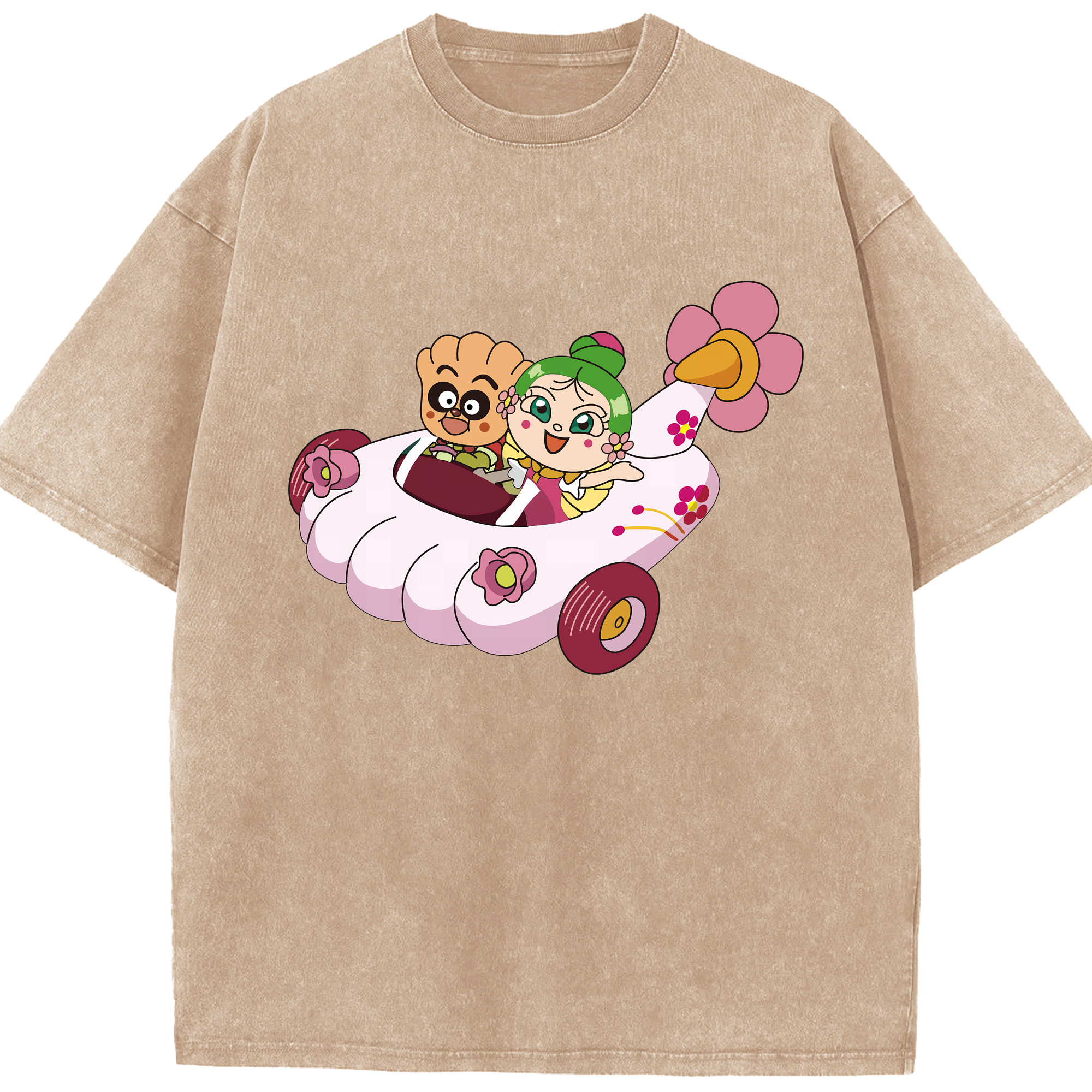 （画像用） アンパンマン Anpanman 綿100% ヴィンテージ風 半袖Tシャツ（フロントプリント）