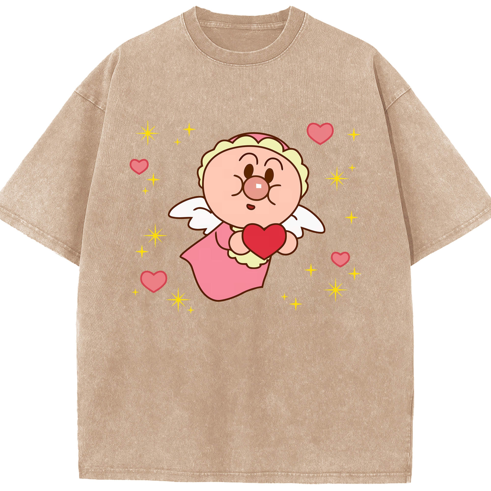 （画像用） アンパンマン Anpanman 綿100% ヴィンテージ風 半袖Tシャツ（フロントプリント）
