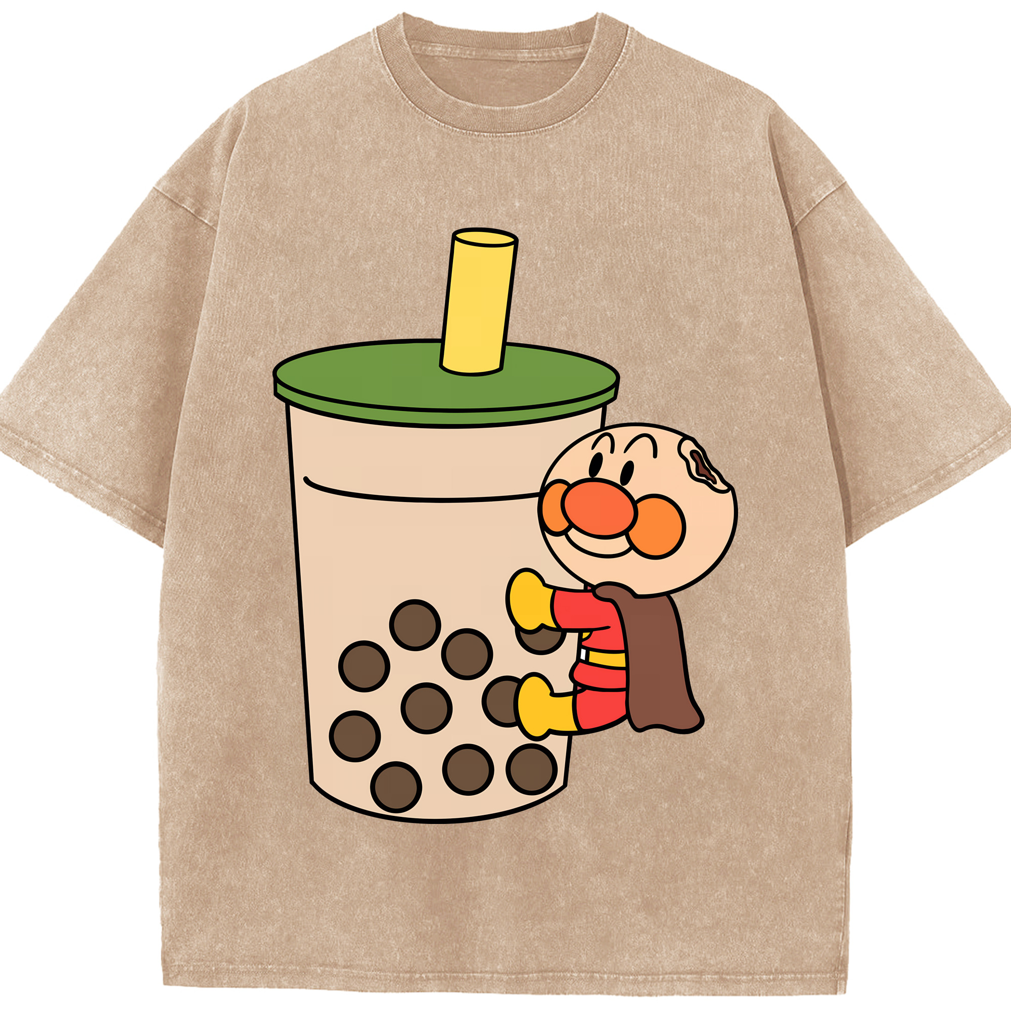 （画像用） アンパンマン Anpanman 綿100% ヴィンテージ風 半袖Tシャツ（フロントプリント）