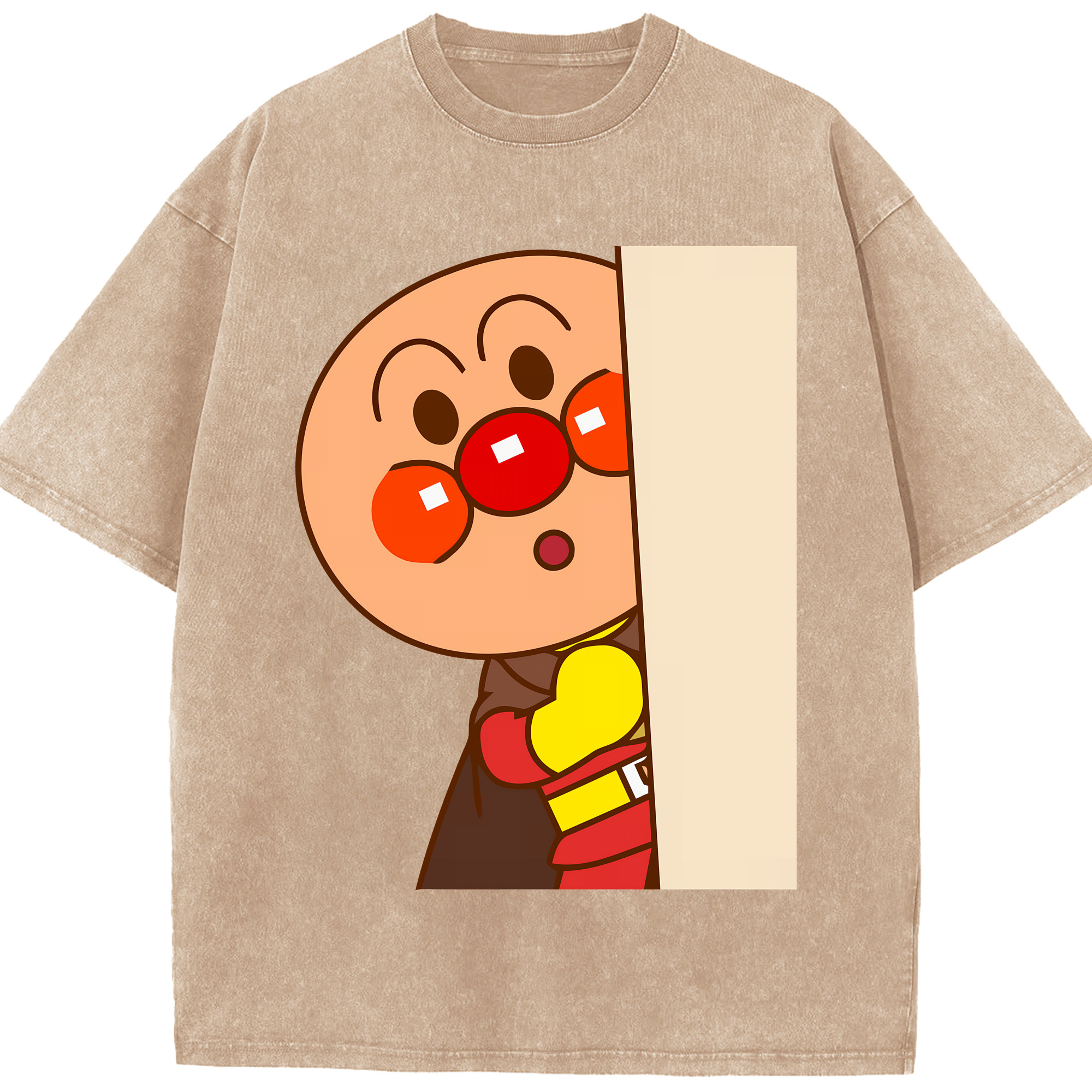 （画像用） アンパンマン Anpanman 綿100% ヴィンテージ風 半袖Tシャツ（フロントプリント）