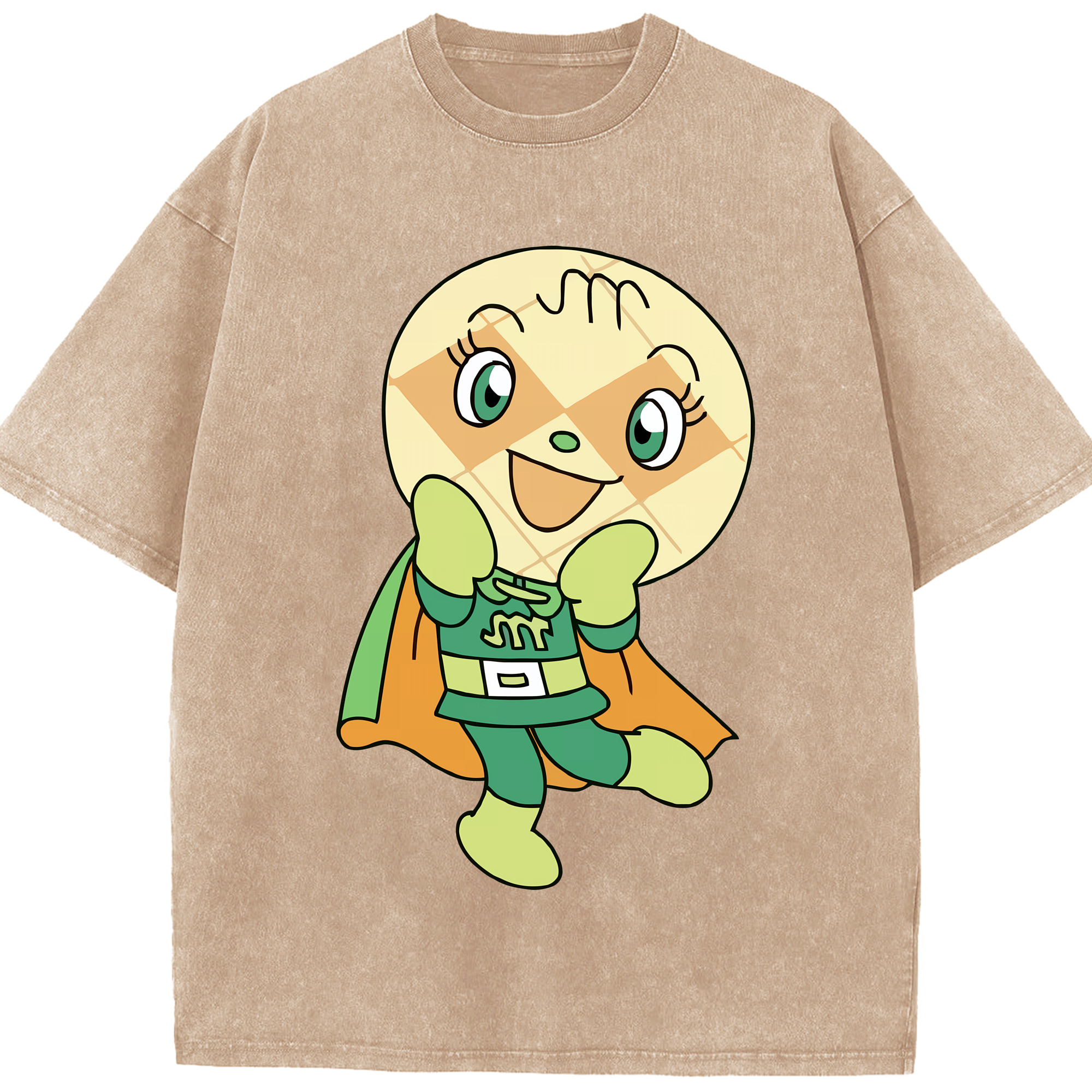 （画像用） アンパンマン Anpanman 綿100% ヴィンテージ風 半袖Tシャツ（フロントプリント）