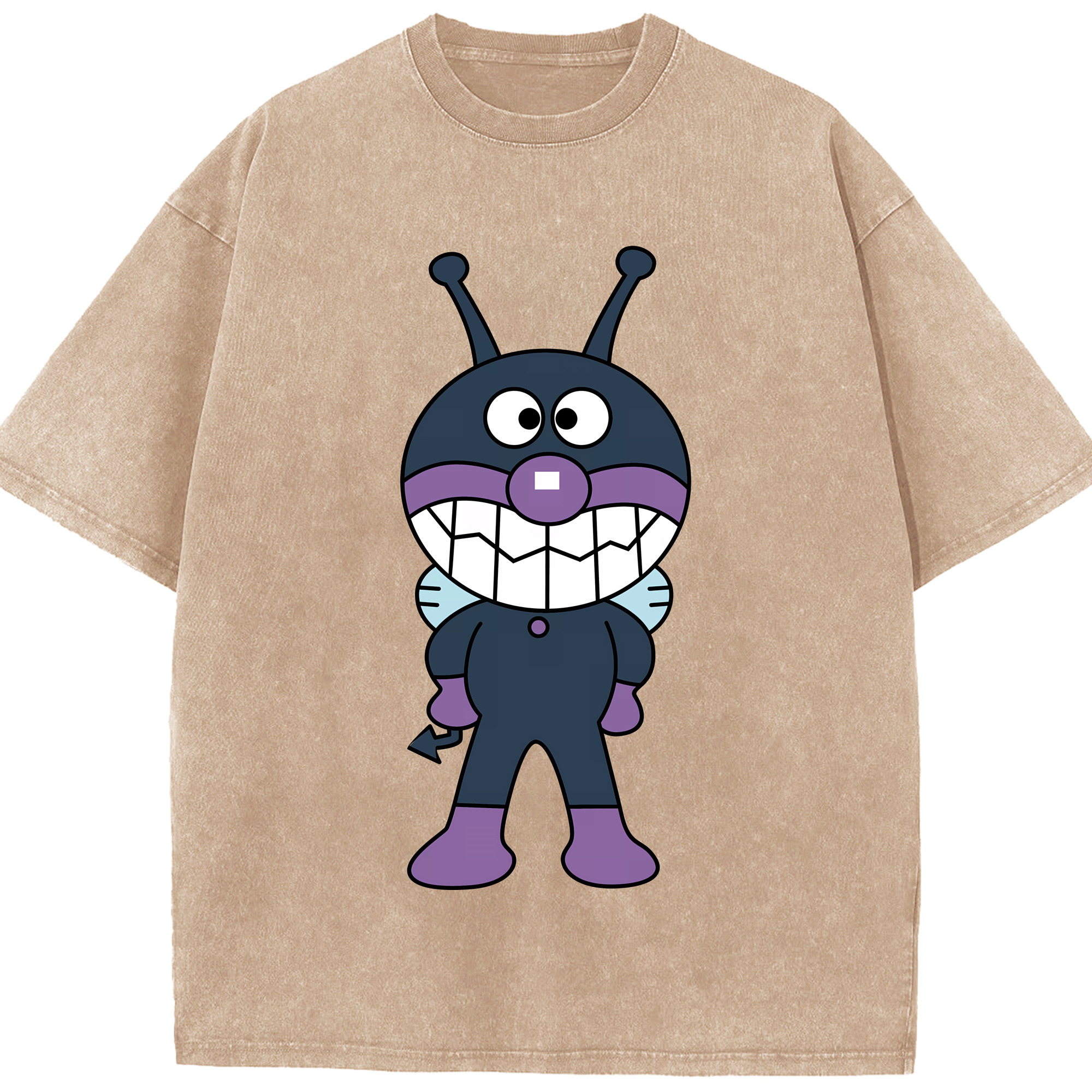 （画像用） アンパンマン Anpanman 綿100% ヴィンテージ風 半袖Tシャツ（フロントプリント）