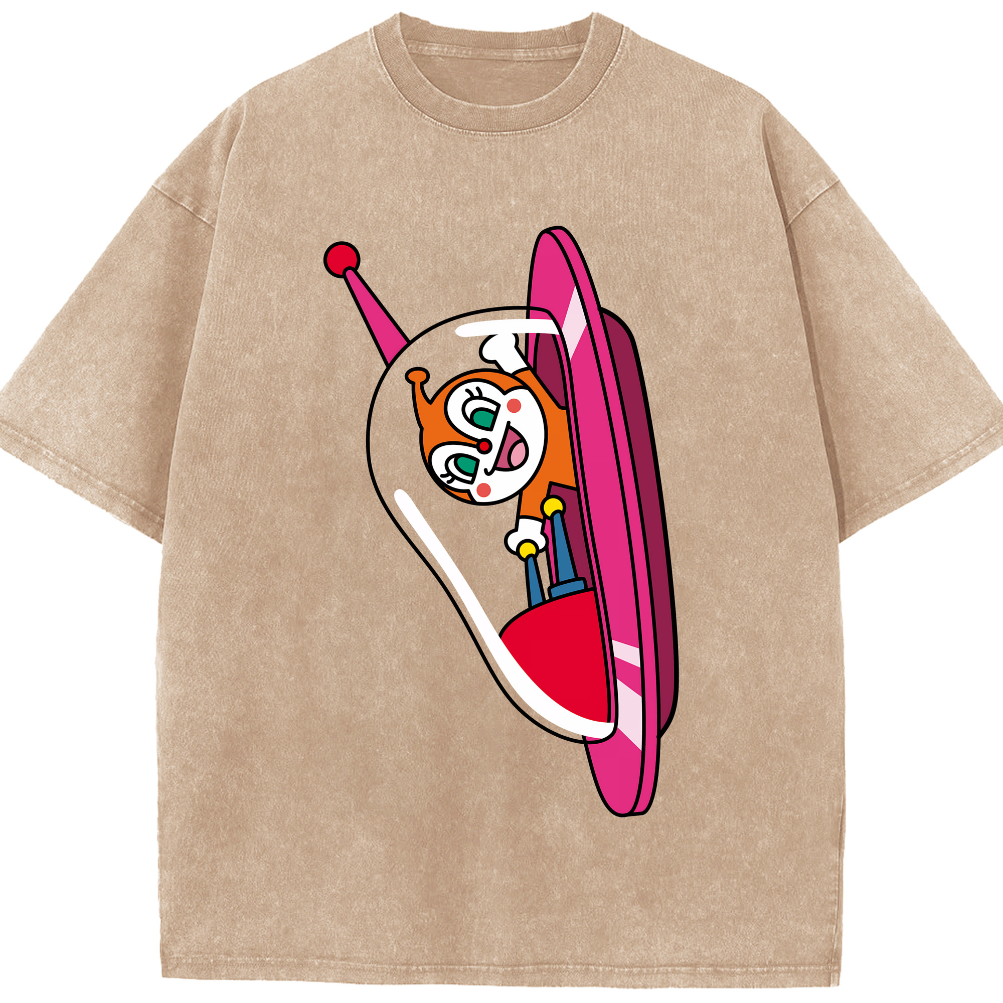 （画像用） アンパンマン Anpanman 綿100% ヴィンテージ風 半袖Tシャツ（フロントプリント）