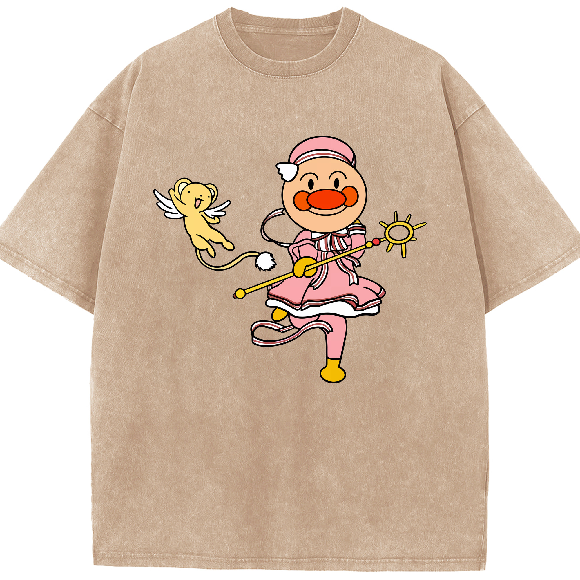 （画像用） アンパンマン Anpanman 綿100% ヴィンテージ風 半袖Tシャツ（フロントプリント）