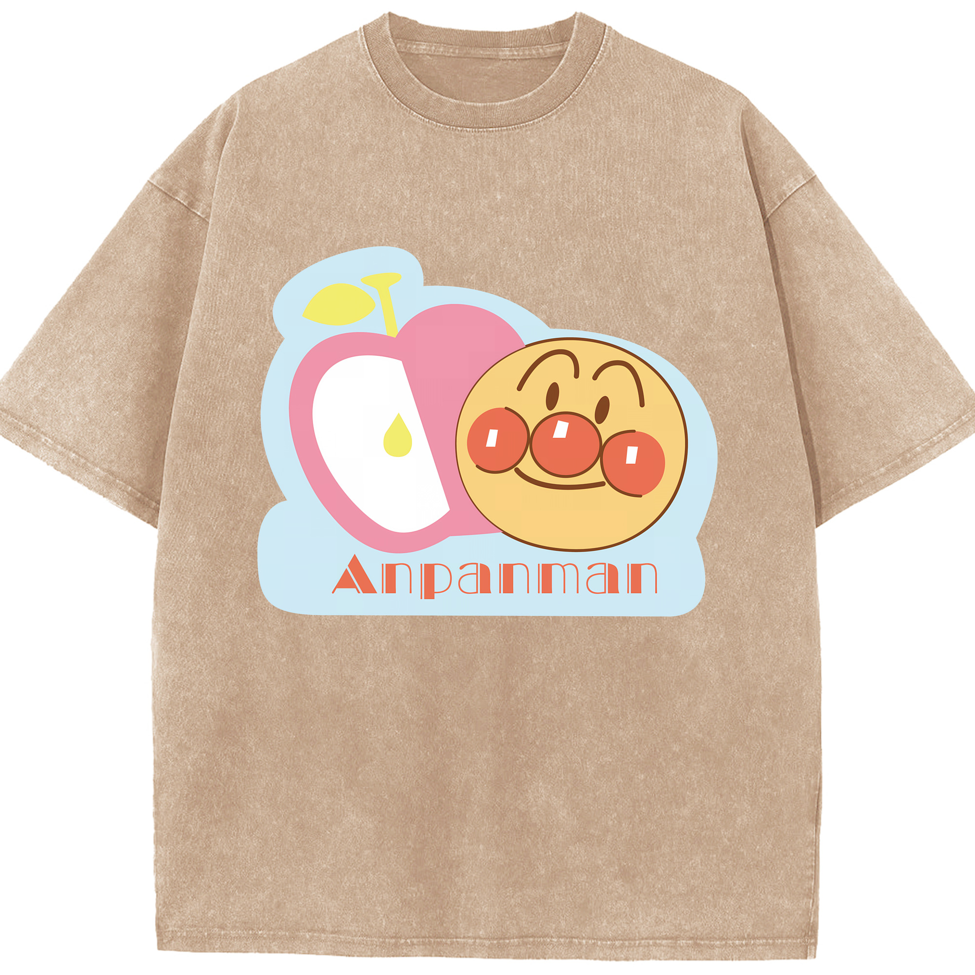 （画像用） アンパンマン Anpanman 綿100% ヴィンテージ風 半袖Tシャツ（フロントプリント）