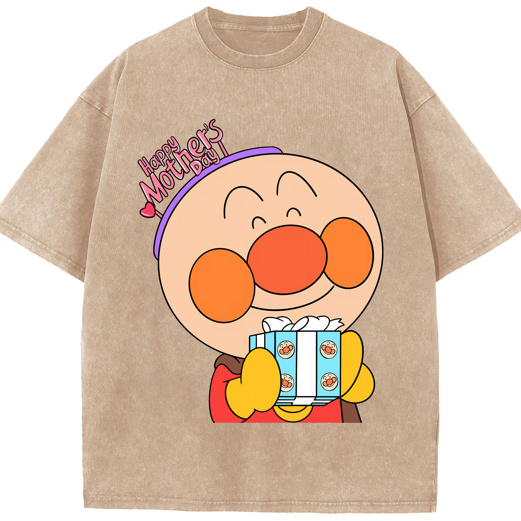 （画像用） アンパンマン Anpanman 綿100% ヴィンテージ風 半袖Tシャツ（フロントプリント）