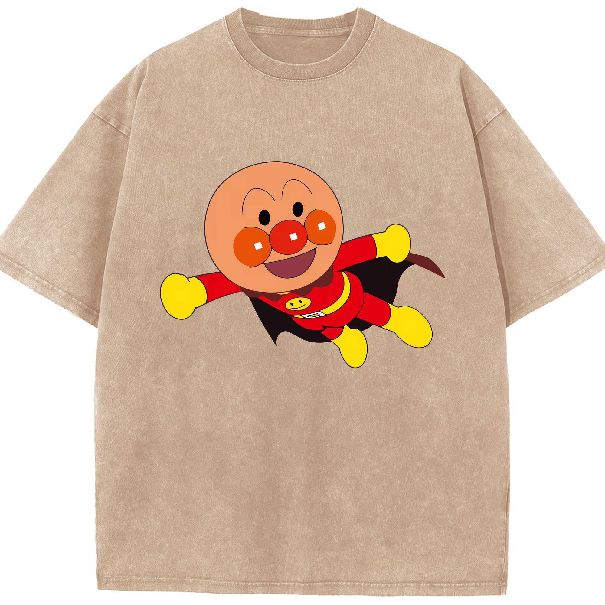 （画像用） アンパンマン Anpanman 綿100% ヴィンテージ風 半袖Tシャツ（フロントプリント）