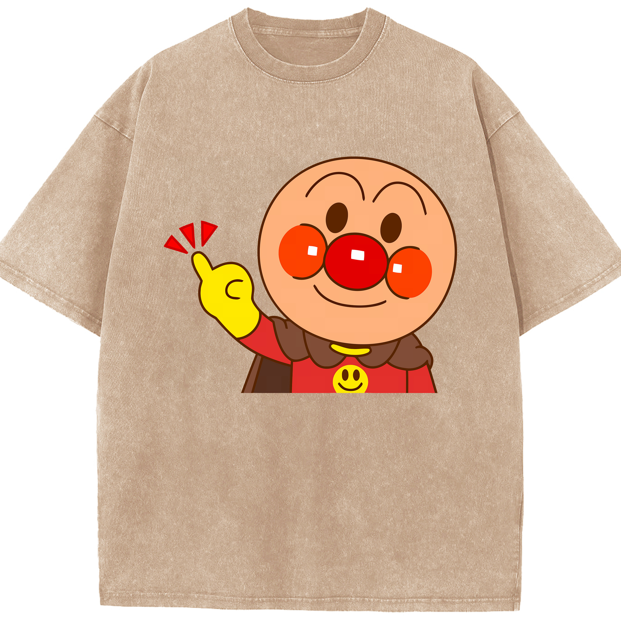 （画像用） アンパンマン Anpanman 綿100% ヴィンテージ風 半袖Tシャツ（フロントプリント）