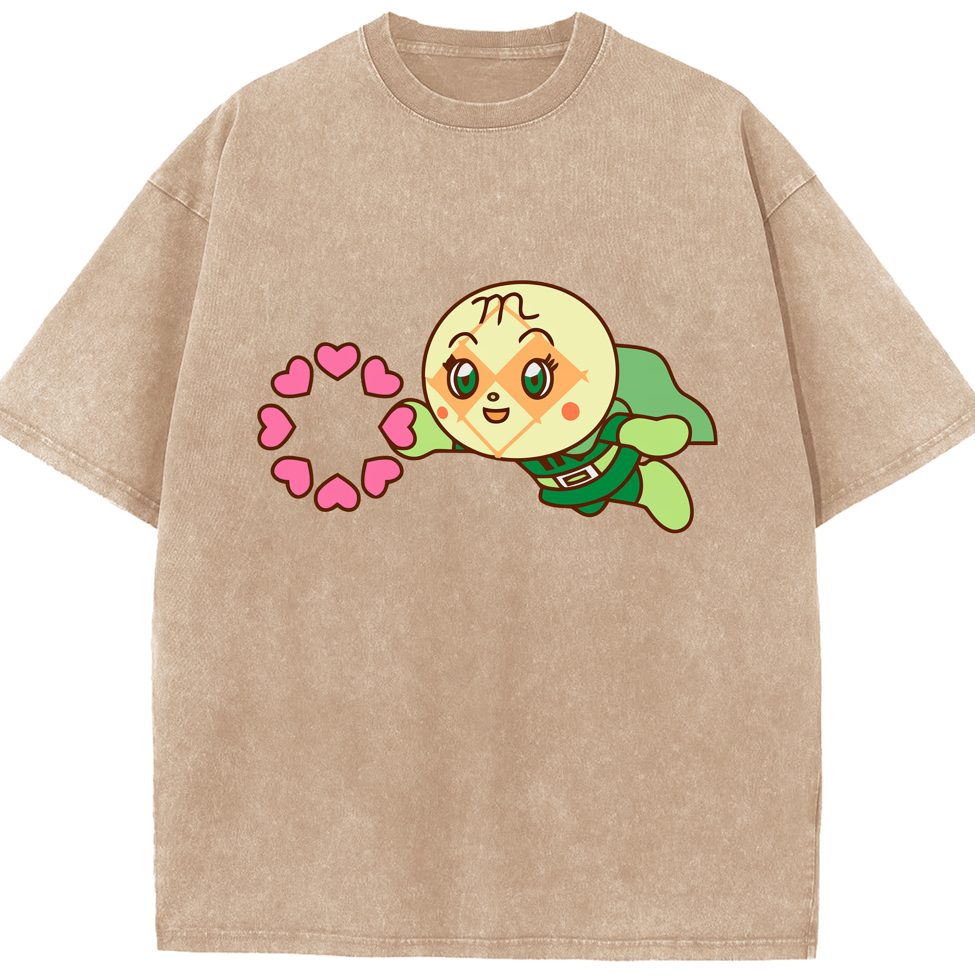 （画像用） アンパンマン Anpanman 綿100% ヴィンテージ風 半袖Tシャツ（フロントプリント）