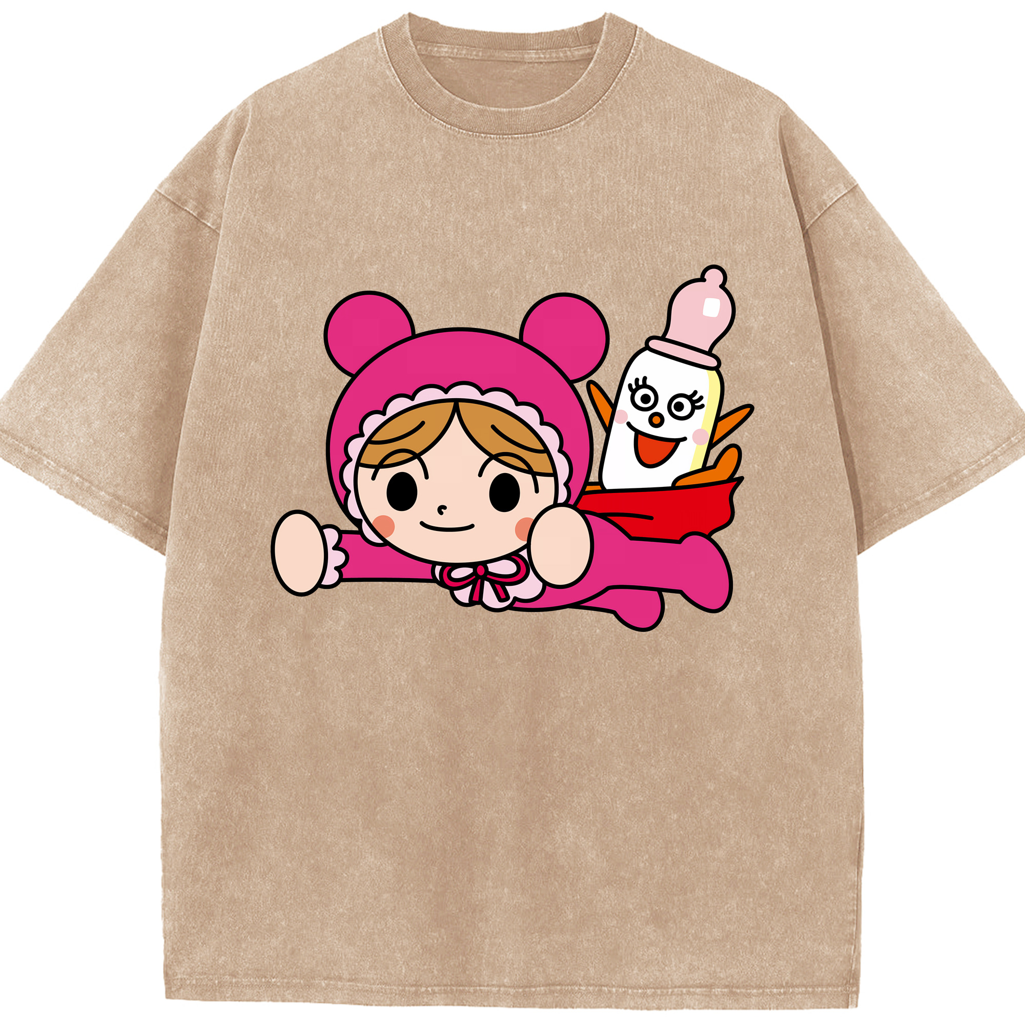 （画像用） アンパンマン Anpanman 綿100% ヴィンテージ風 半袖Tシャツ（フロントプリント）