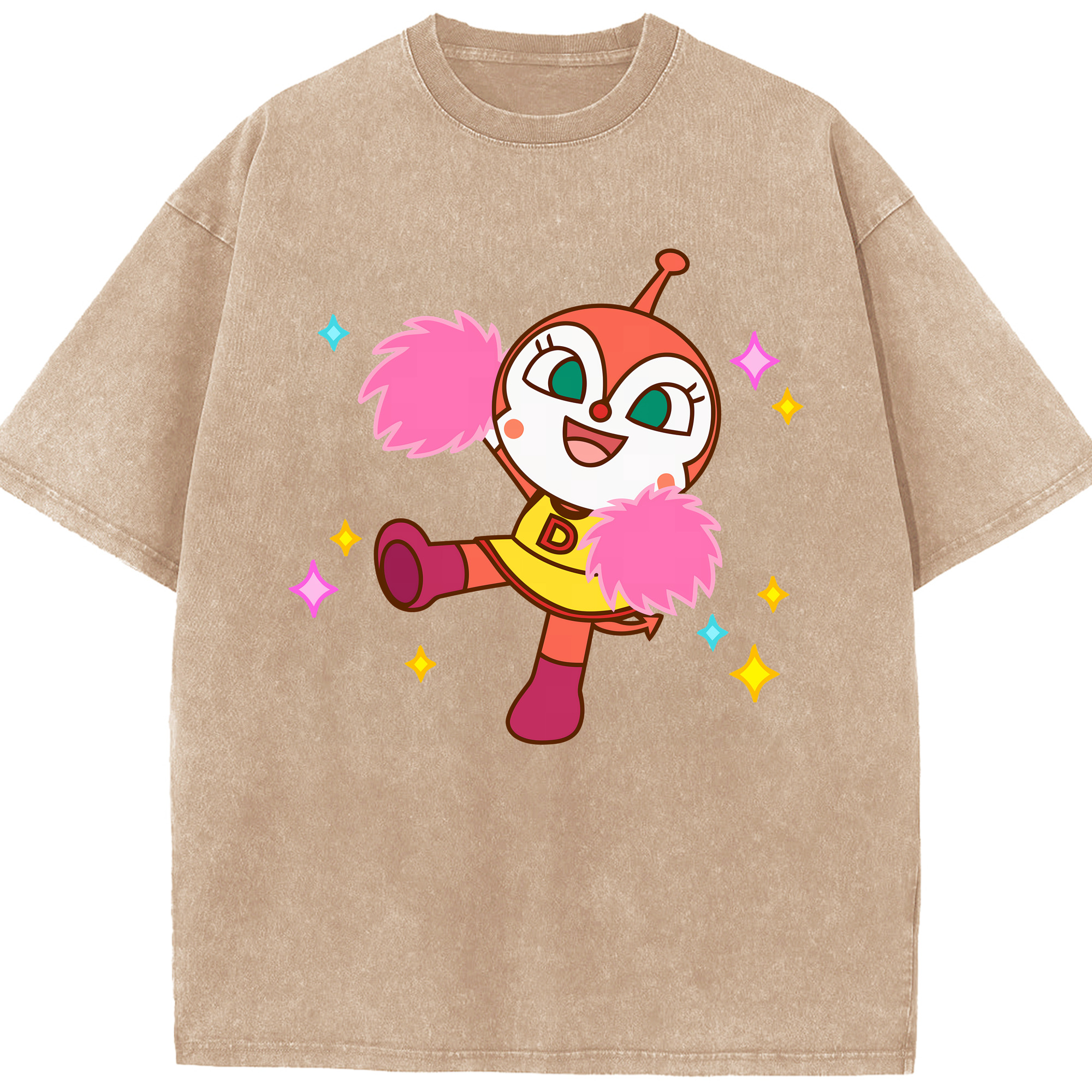 （画像用） アンパンマン Anpanman 綿100% ヴィンテージ風 半袖Tシャツ（フロントプリント）