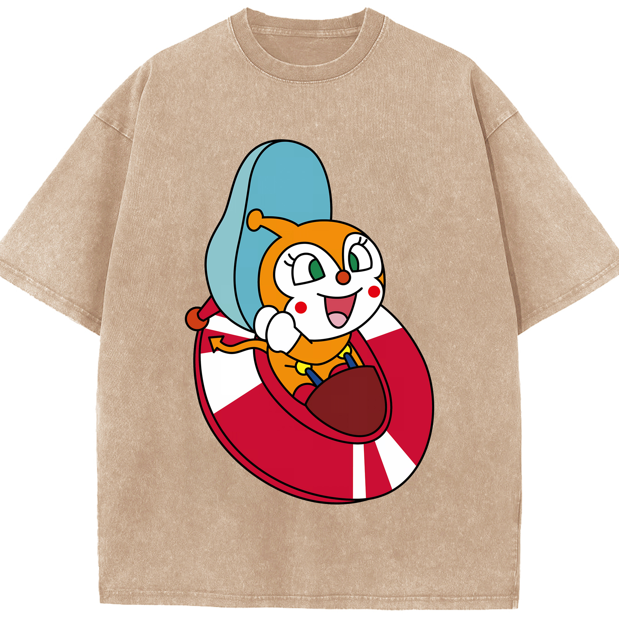 （画像用） アンパンマン Anpanman 綿100% ヴィンテージ風 半袖Tシャツ（フロントプリント）