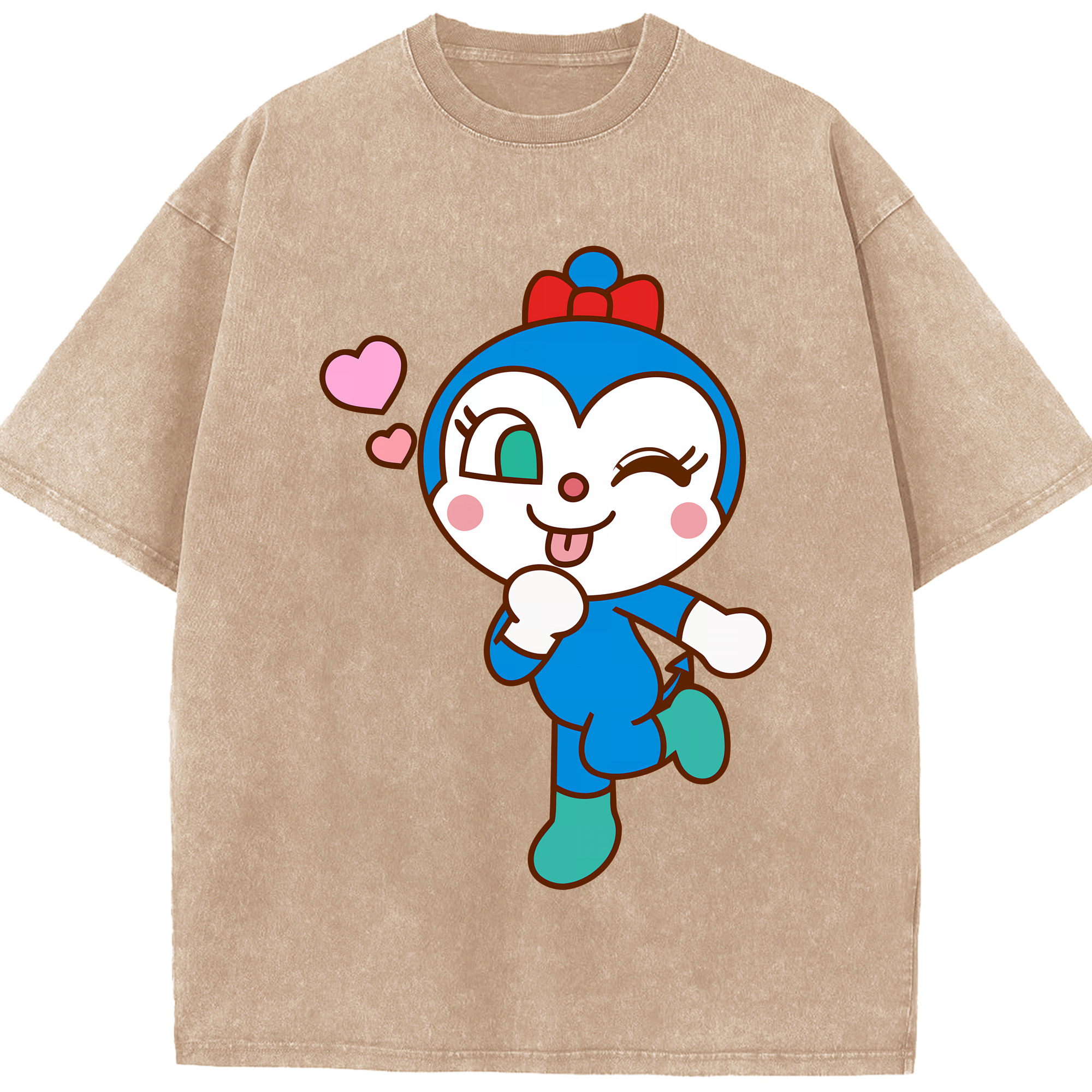 （画像用） アンパンマン Anpanman 綿100% ヴィンテージ風 半袖Tシャツ（フロントプリント）