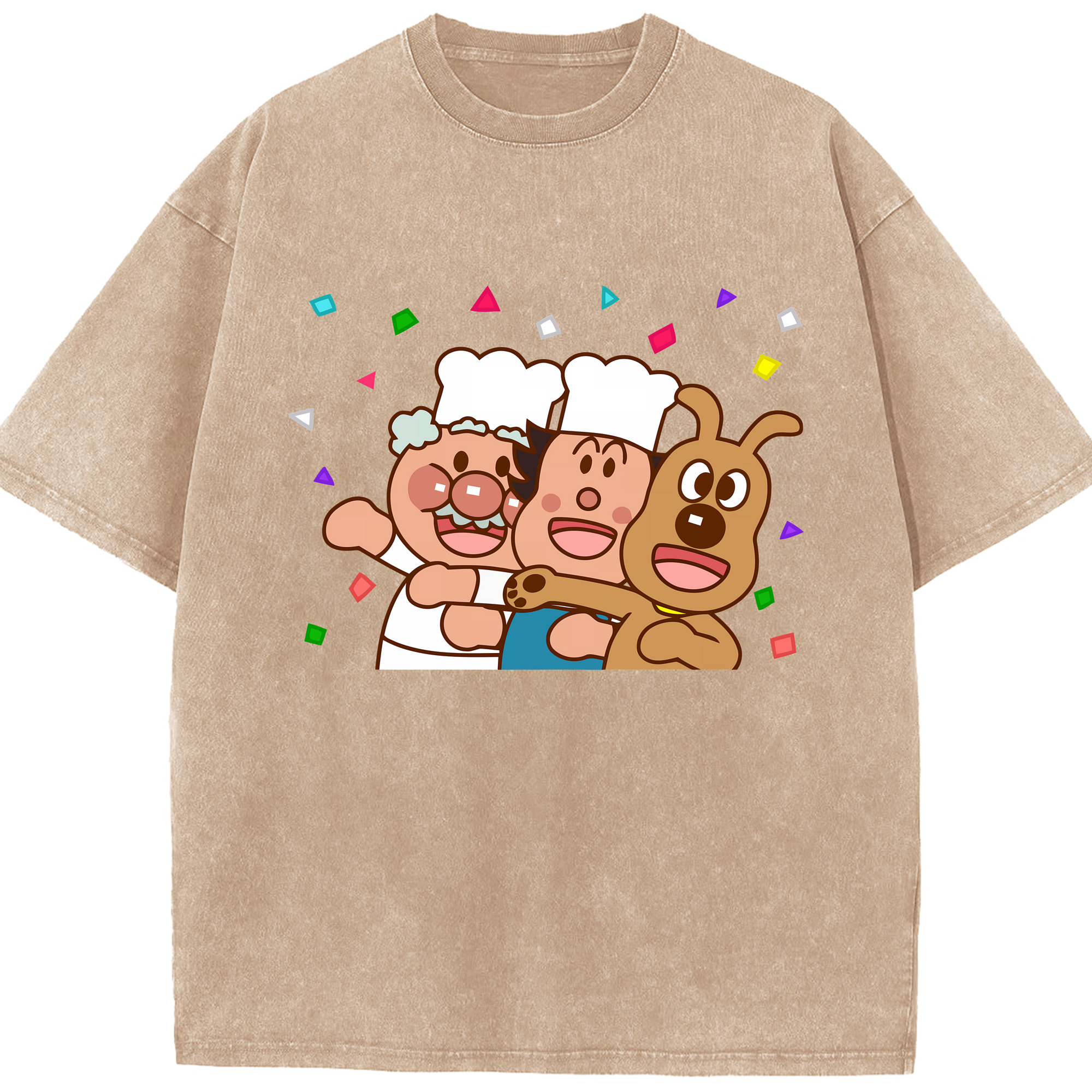 （画像用） アンパンマン Anpanman 綿100% ヴィンテージ風 半袖Tシャツ（フロントプリント）