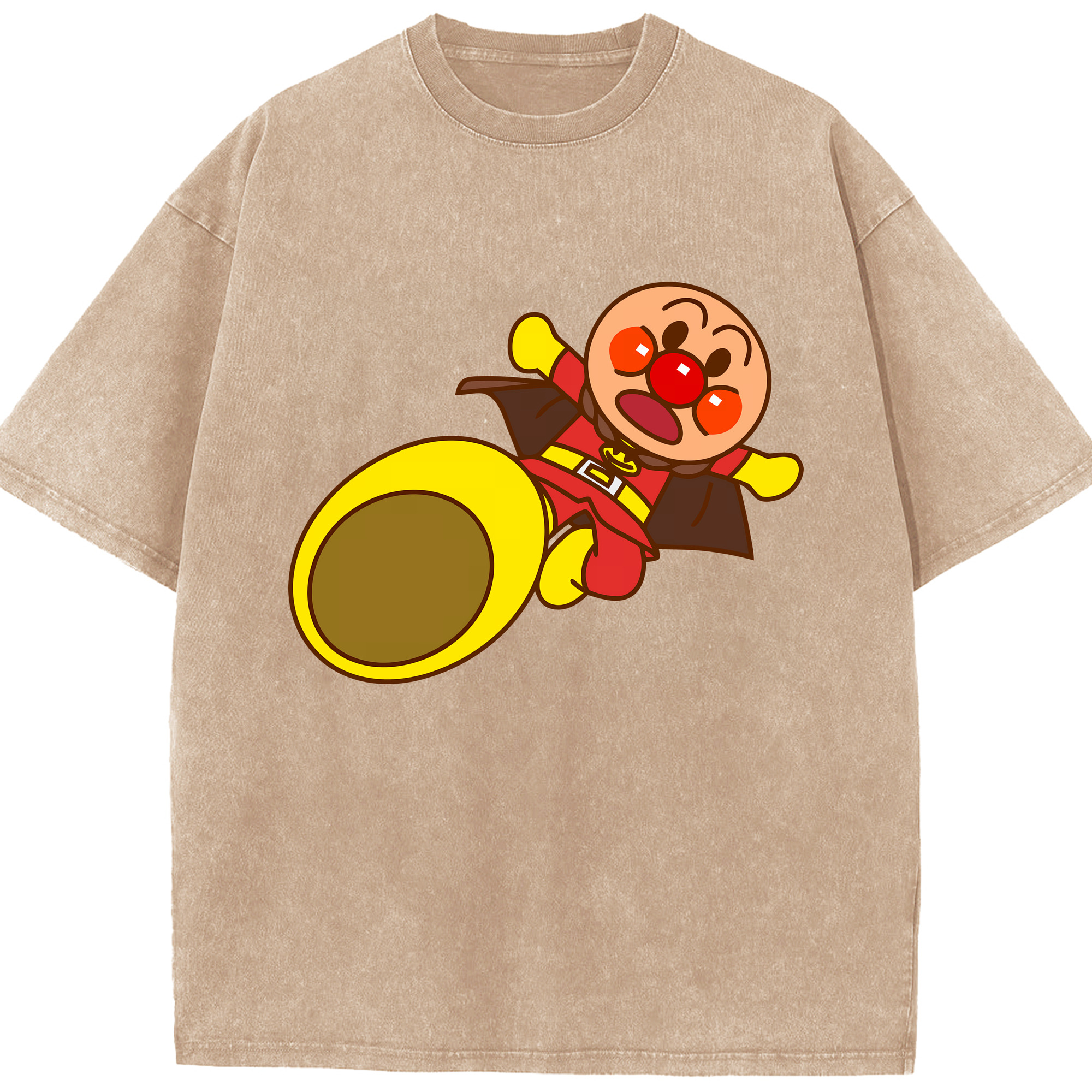 （画像用） アンパンマン Anpanman 綿100% ヴィンテージ風 半袖Tシャツ（フロントプリント）