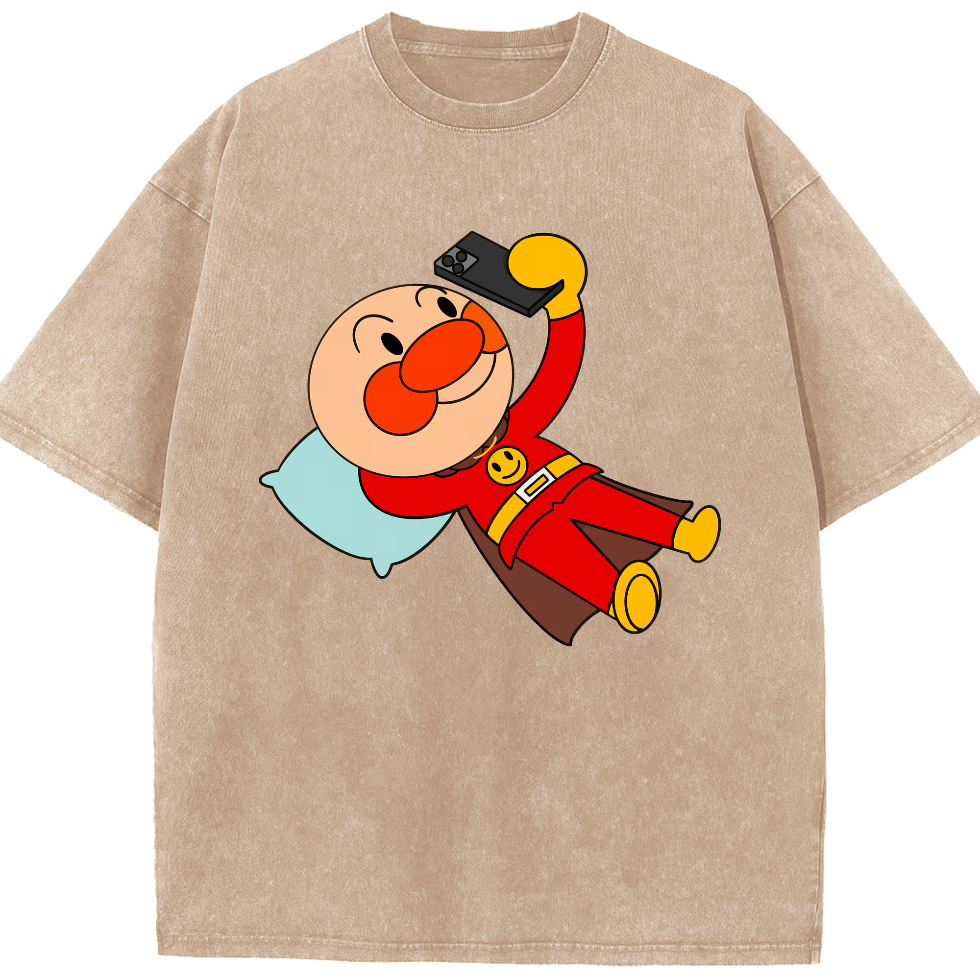 （画像用） アンパンマン Anpanman 綿100% ヴィンテージ風 半袖Tシャツ（フロントプリント）