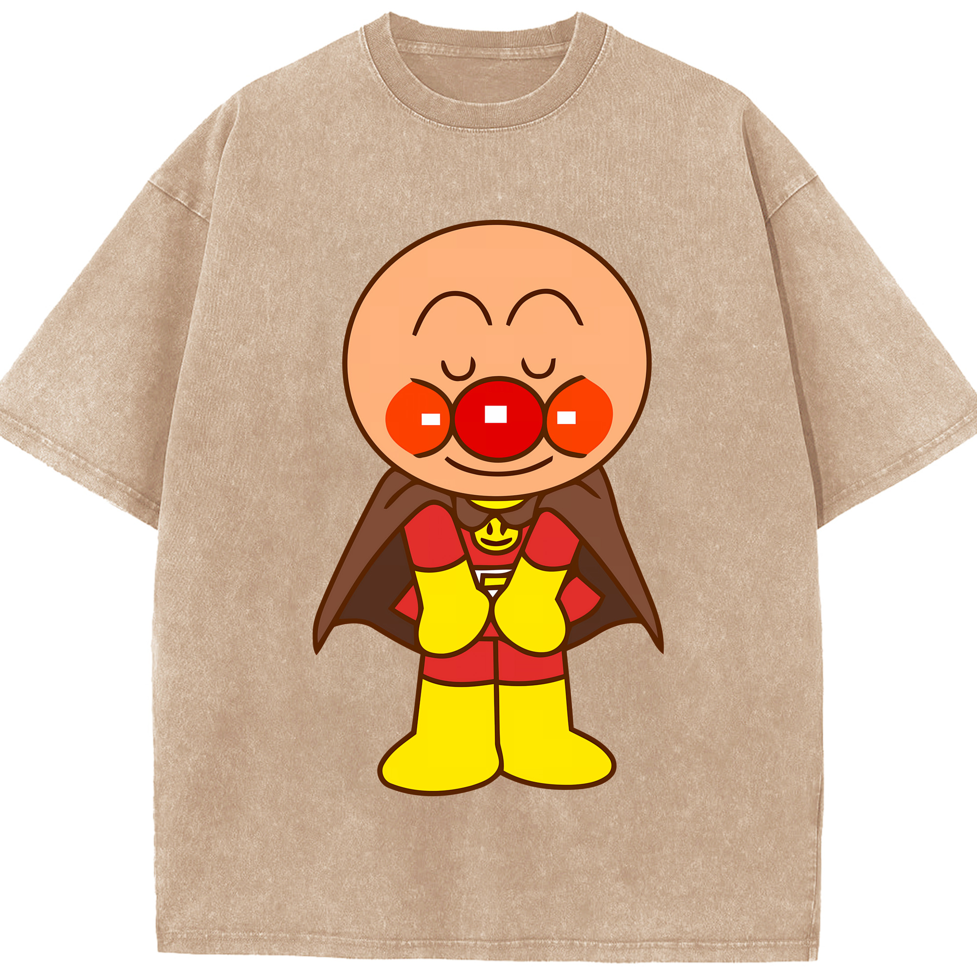 （画像用） アンパンマン Anpanman 綿100% ヴィンテージ風 半袖Tシャツ（フロントプリント）