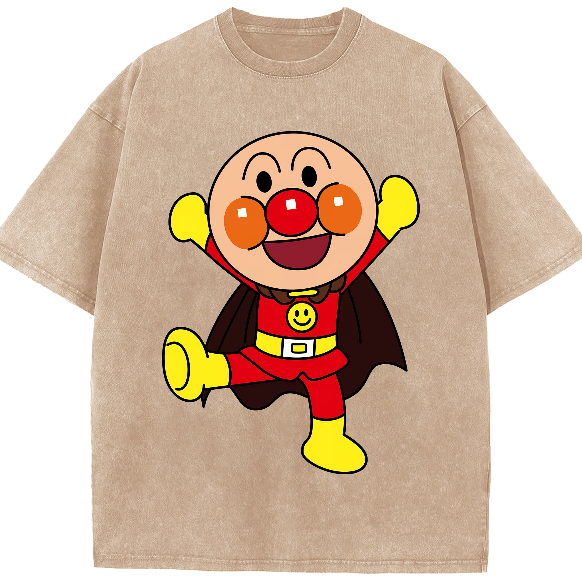 （画像用） アンパンマン Anpanman 綿100% ヴィンテージ風 半袖Tシャツ（フロントプリント）