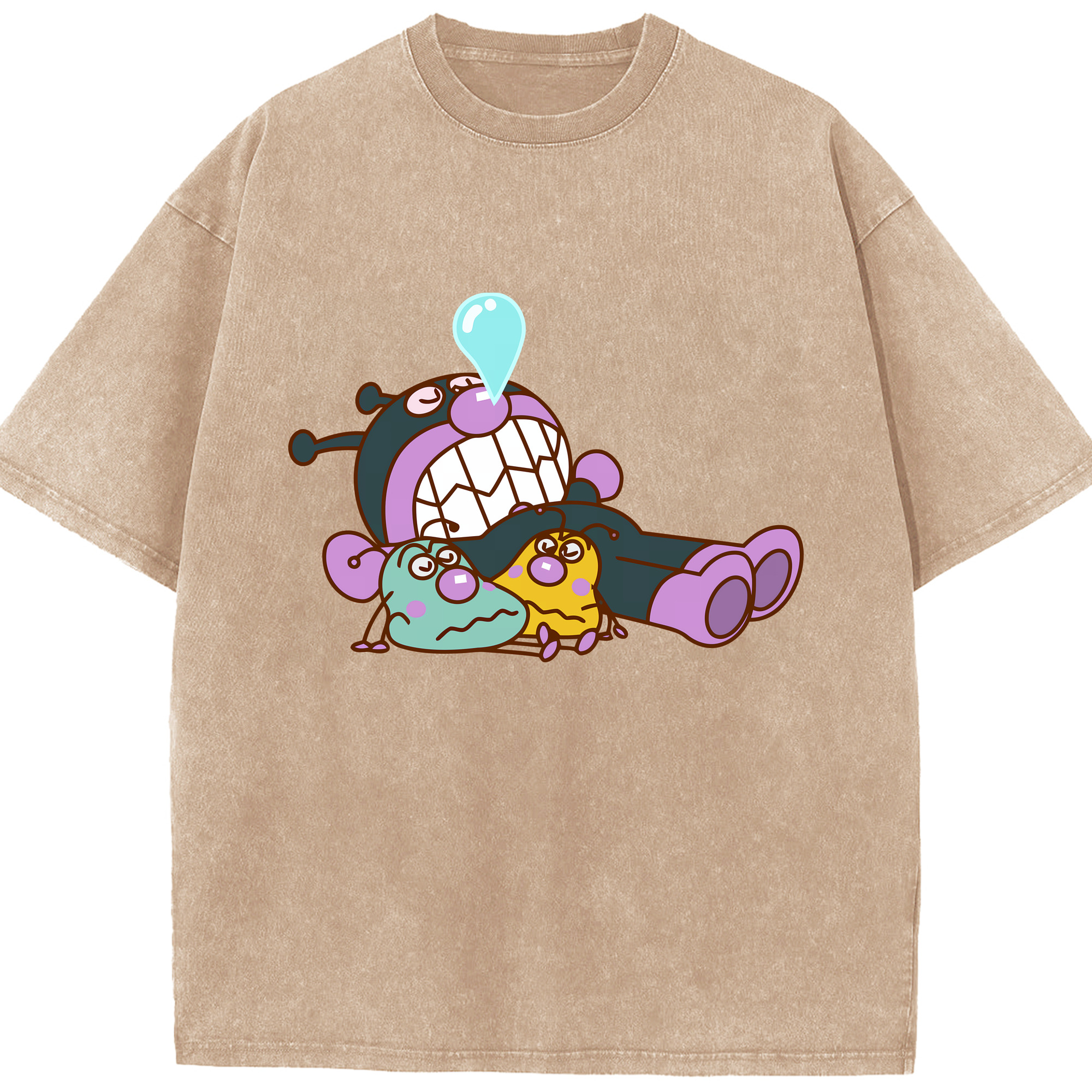 （画像用） アンパンマン Anpanman 綿100% ヴィンテージ風 半袖Tシャツ（フロントプリント）