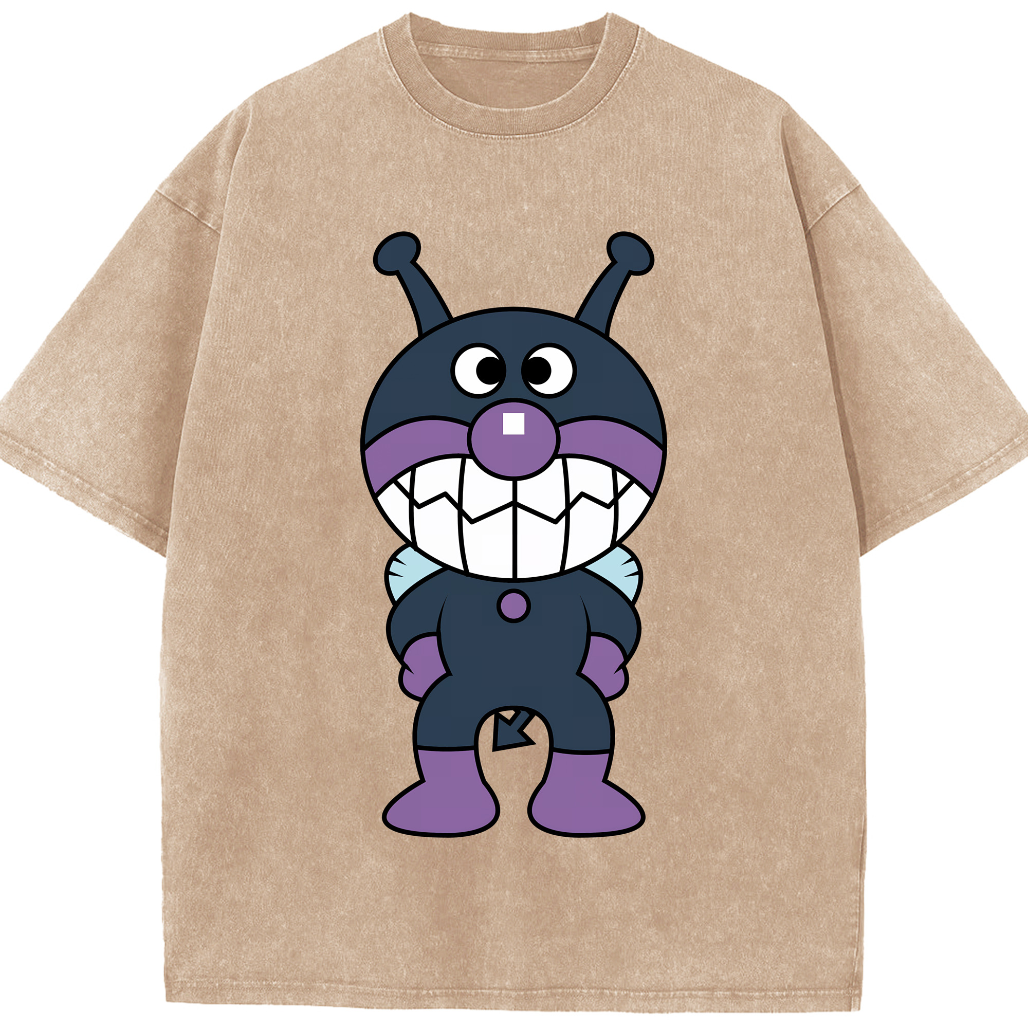 （画像用） アンパンマン Anpanman 綿100% ヴィンテージ風 半袖Tシャツ（フロントプリント）