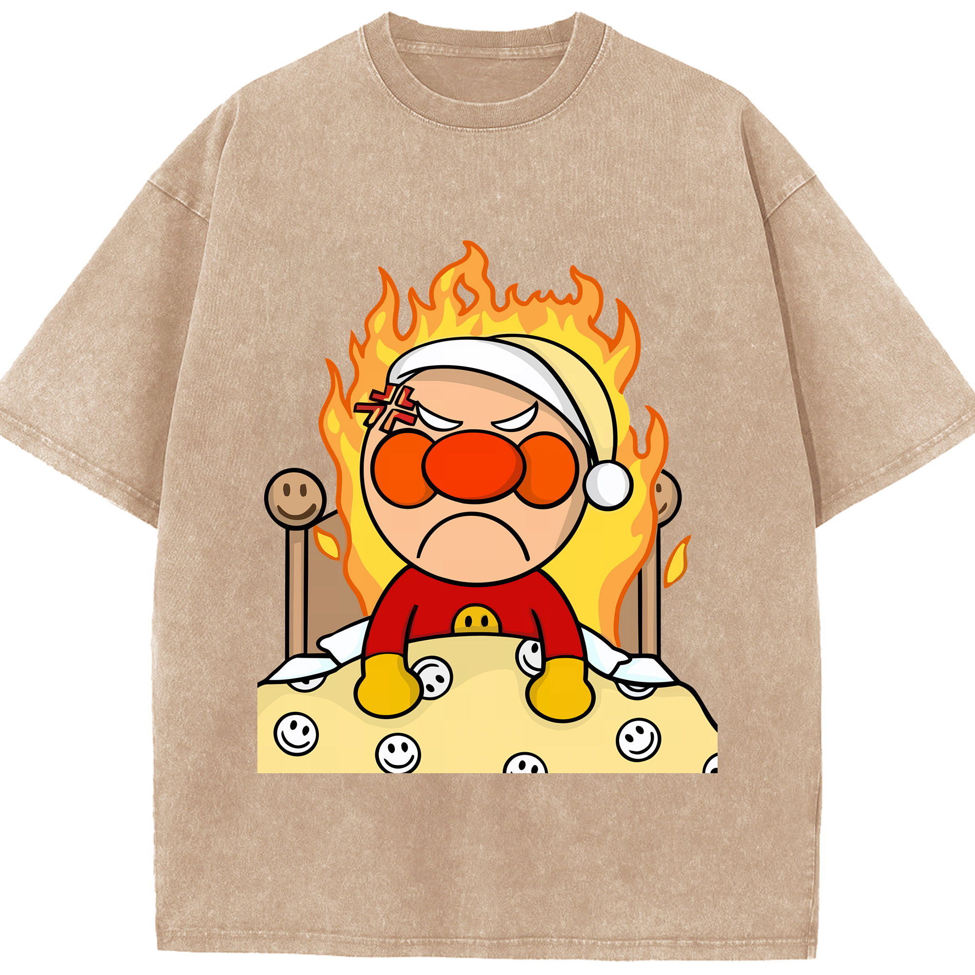 （画像用） アンパンマン Anpanman 綿100% ヴィンテージ風 半袖Tシャツ（フロントプリント）